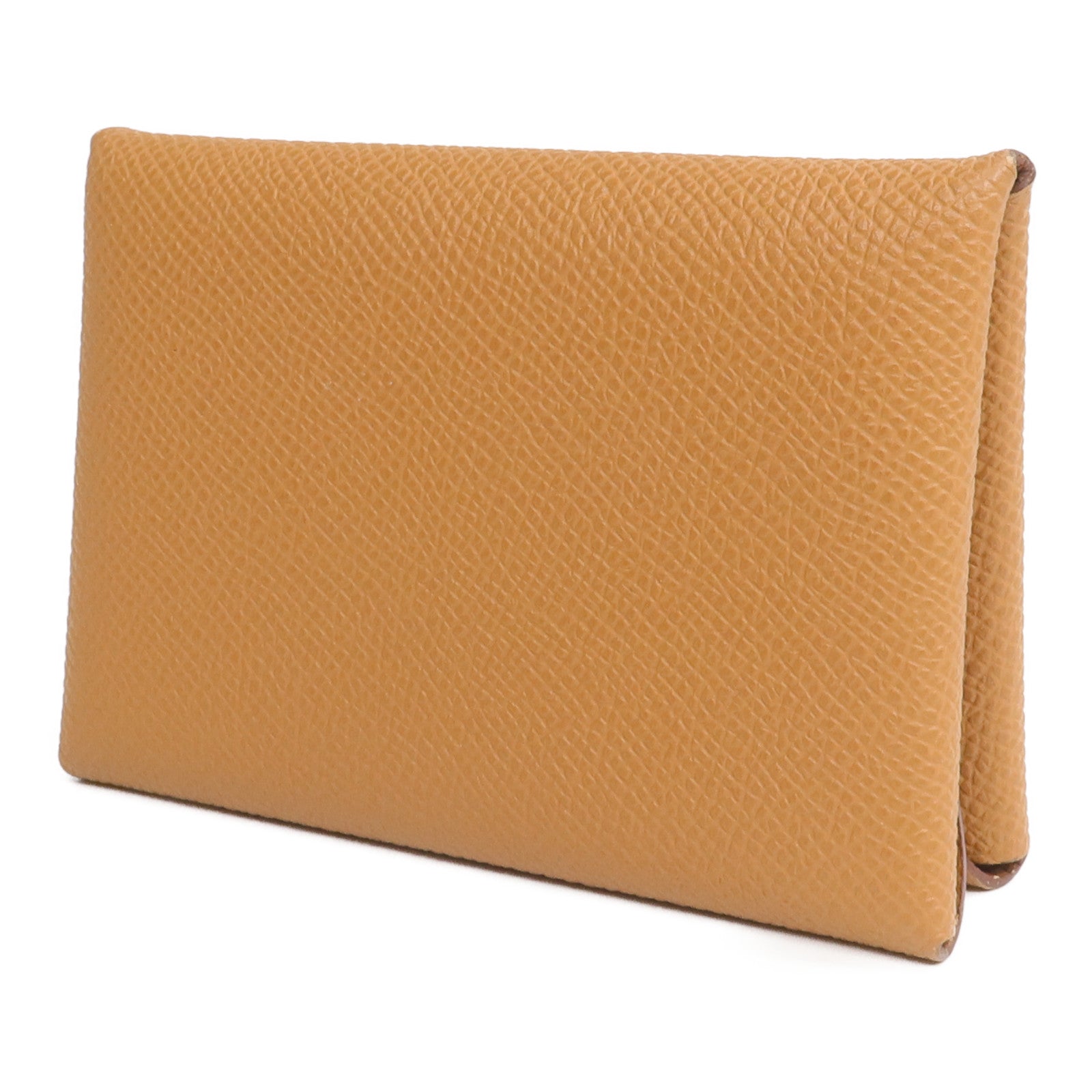 HERMES Epsom皮革Calvi Duo卡片套Gold