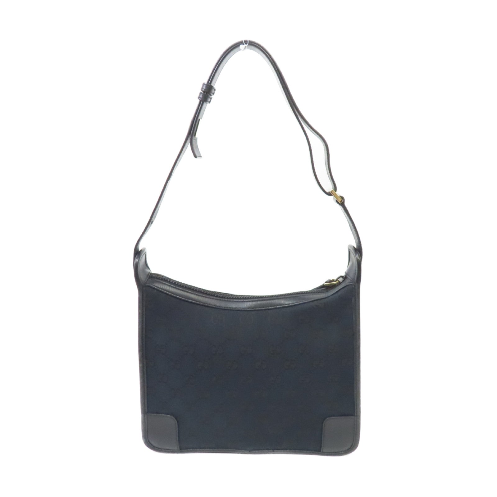 GUCCI 帆布Shoulder Bag金扣肩背袋黑色