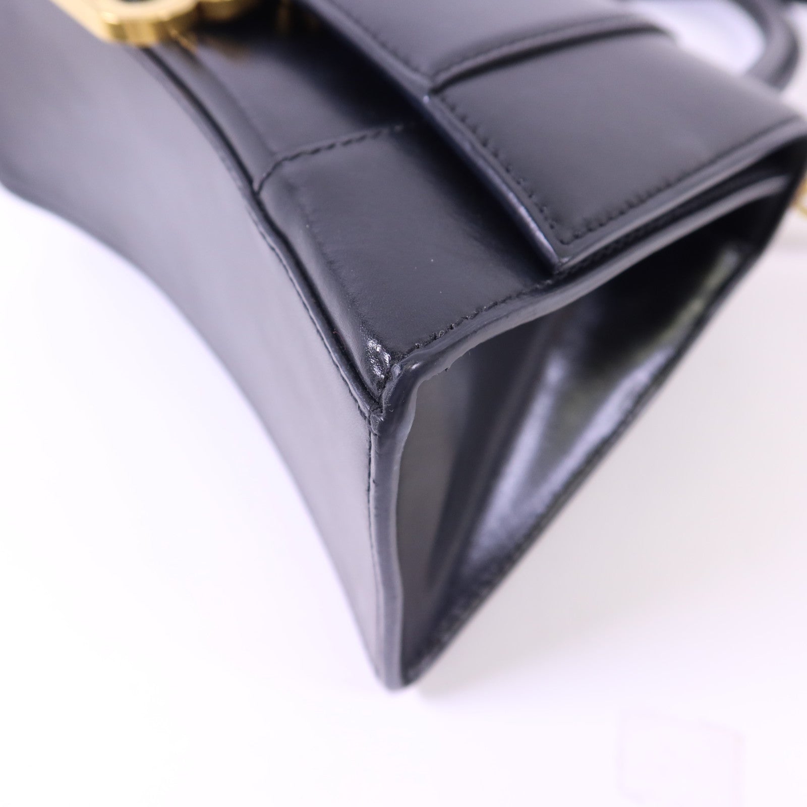 BALENCIAGA 【激減優惠】牛皮皮革Hourglass Small Top Handle金扣手挽肩背兩用袋