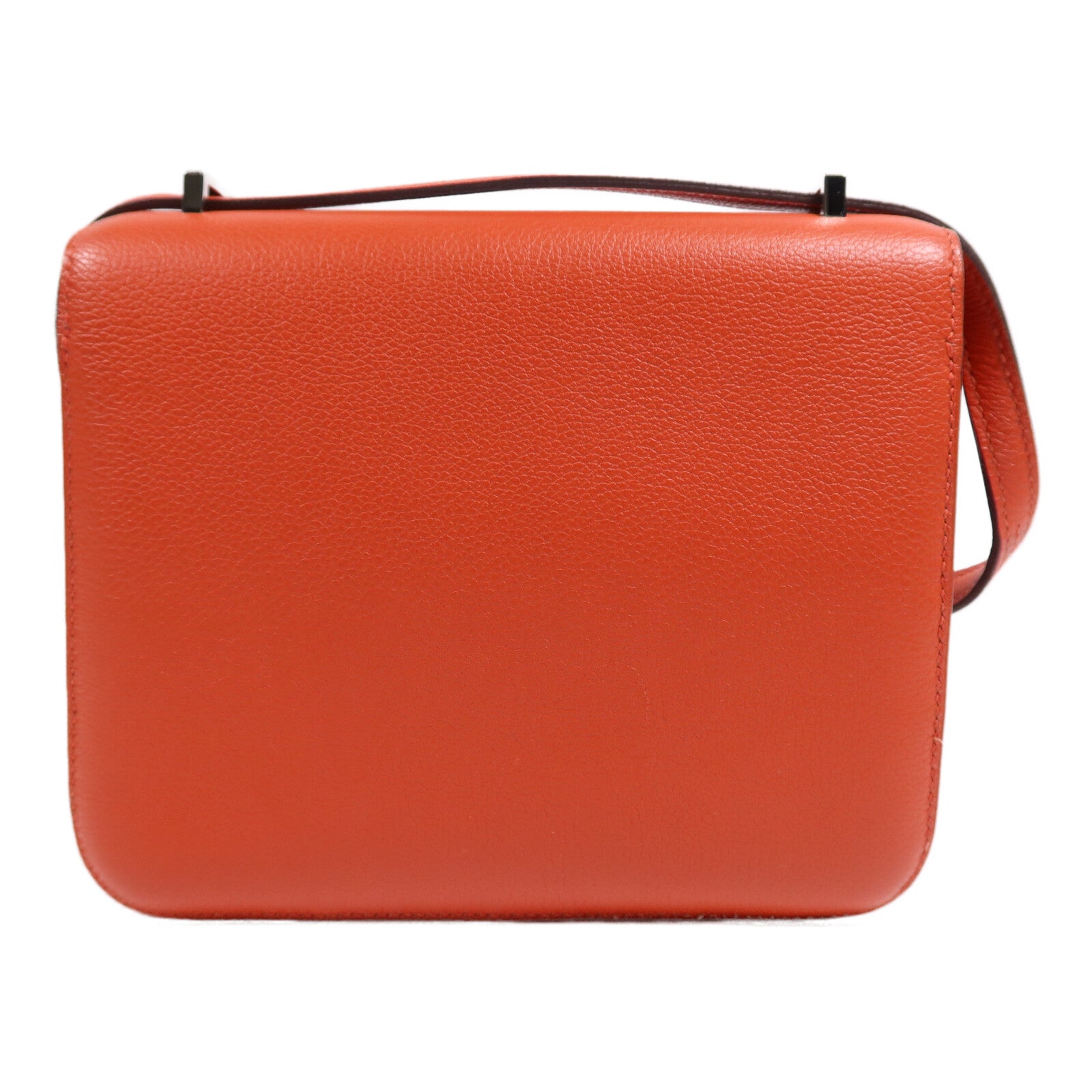HERMES Evercolor皮革Constance Mini銀扣肩背袋Capucine