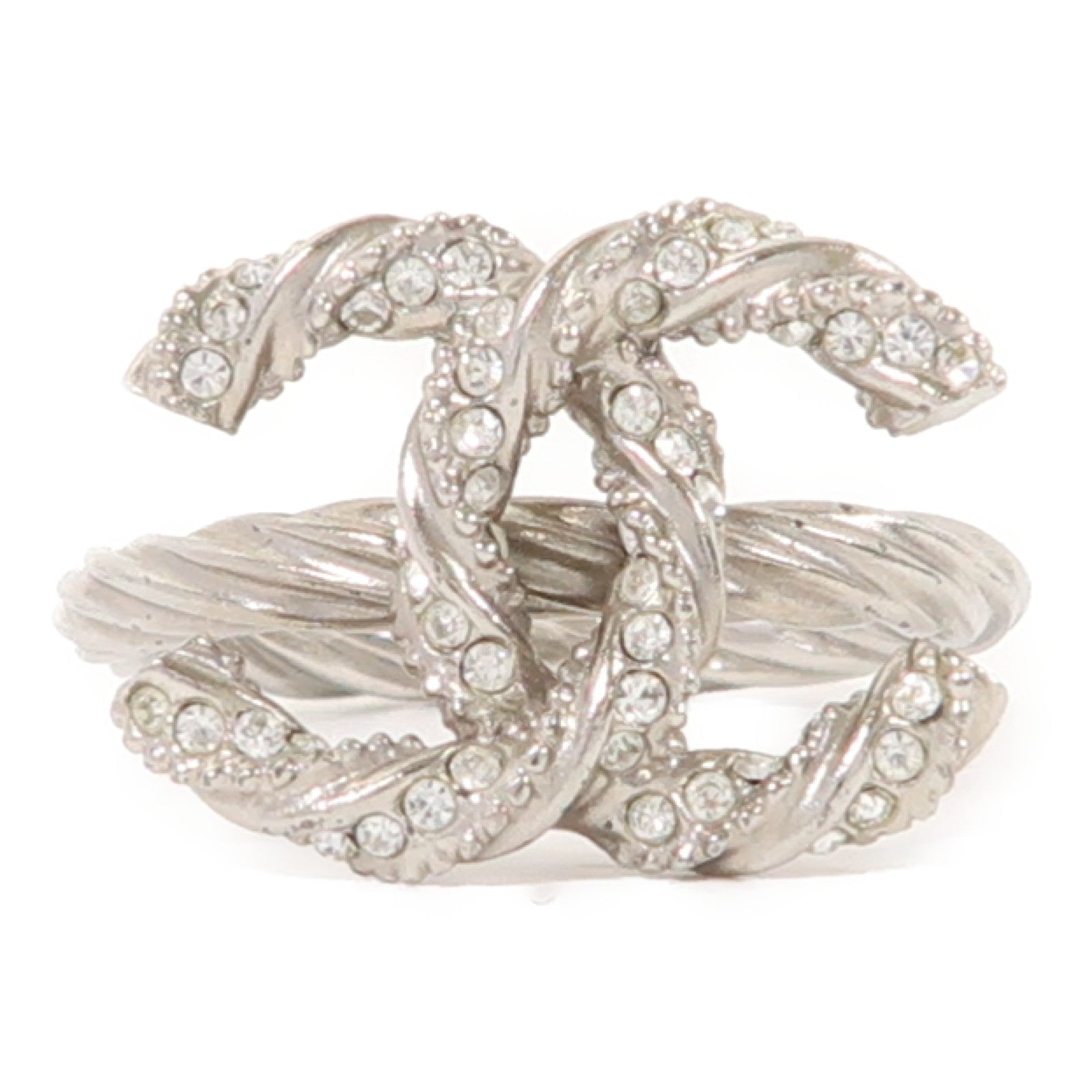 CHANEL 金屬CC Logo Ring戒指US#6