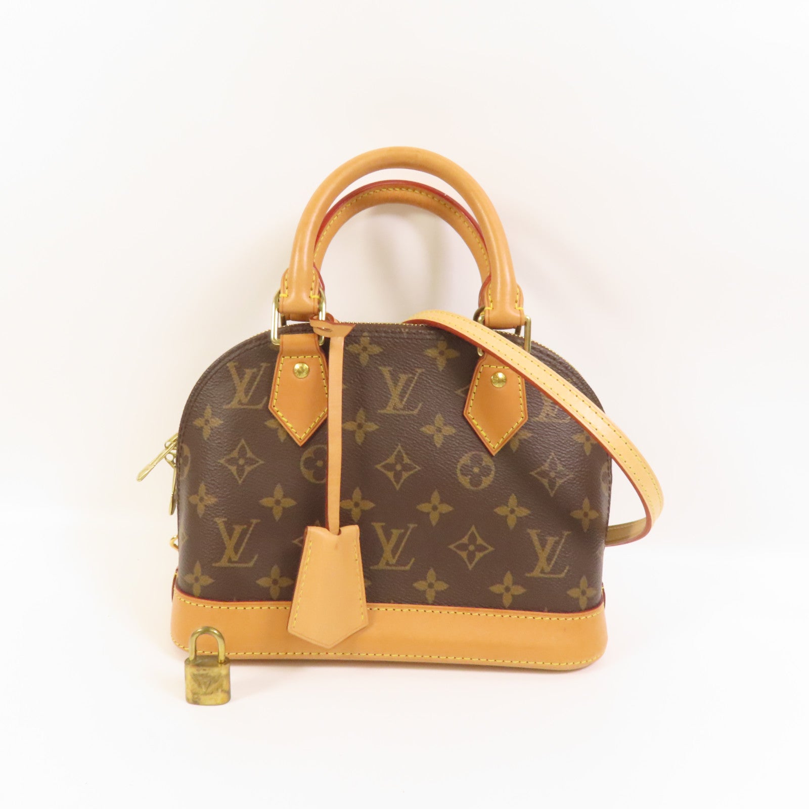 LOUIS VUITTON Monogram Alma BB金扣手挽肩背兩用袋