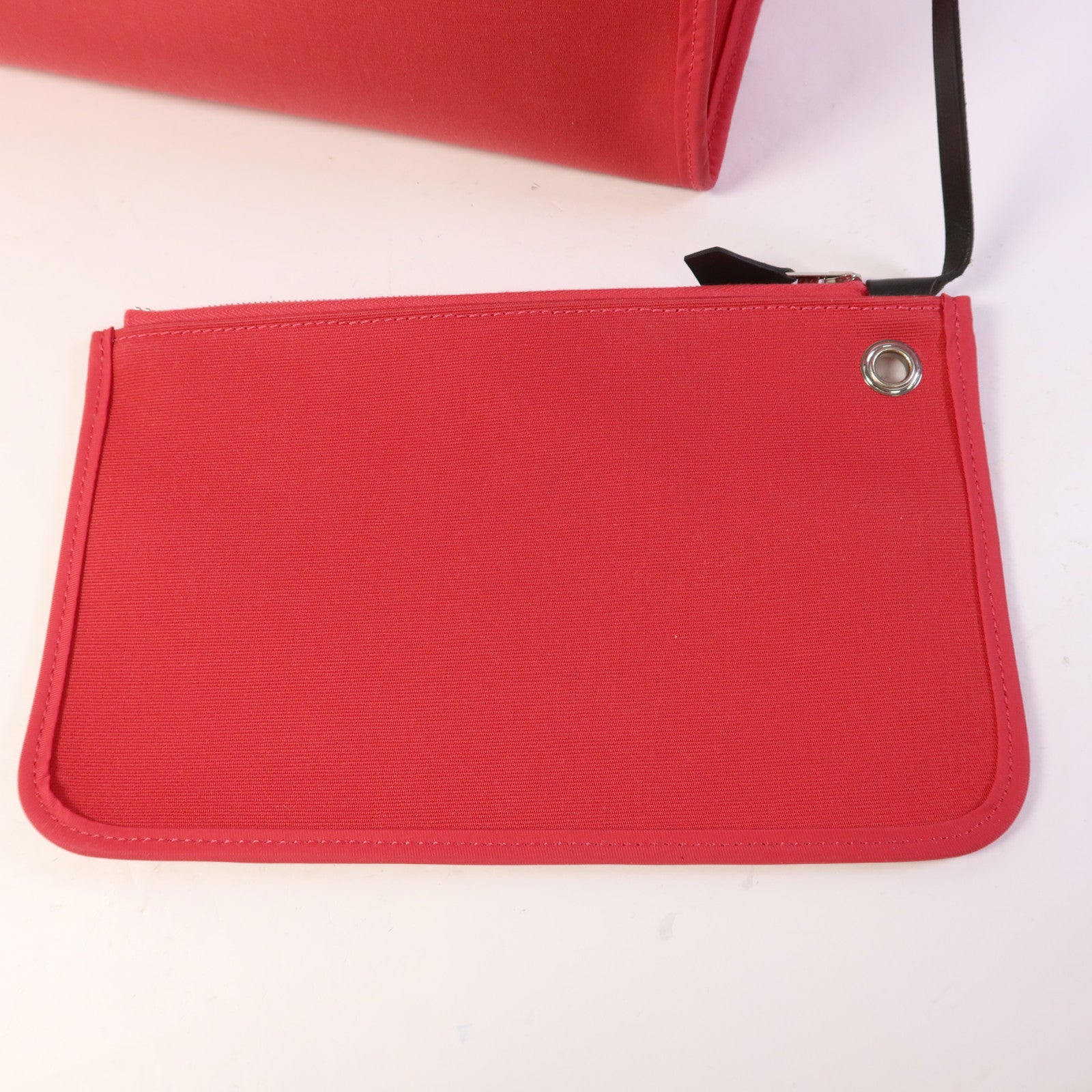 HERMES 帆布Herbag Zip 31銀扣手挽肩背兩用袋