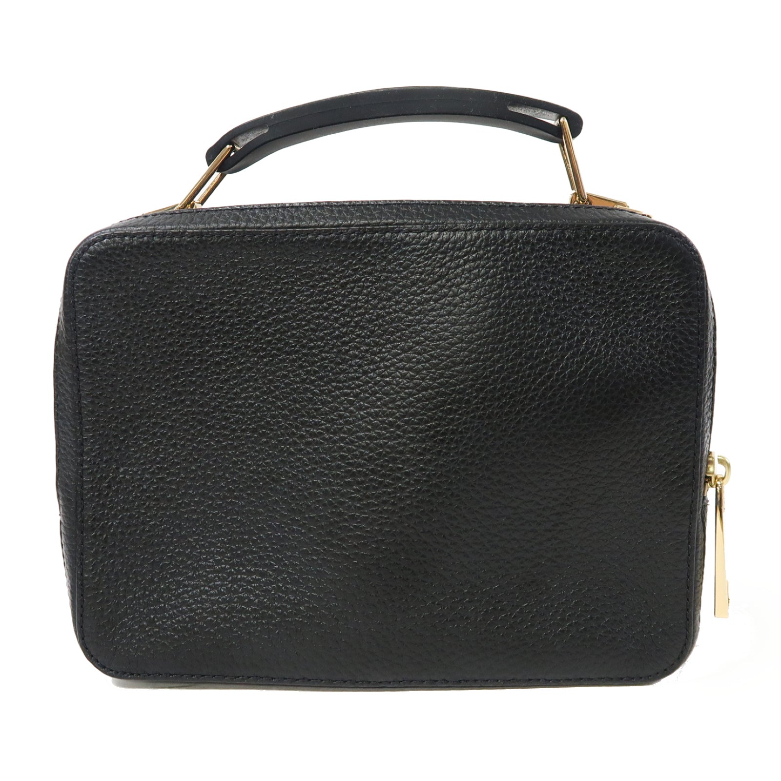 MARC JACOBS 牛皮皮革The Box 23金扣手挽肩背兩用袋黑色