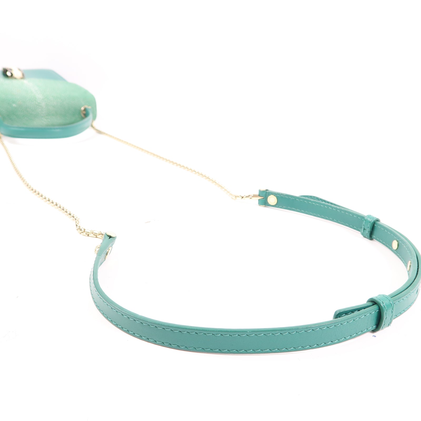 BVLGARI 【激減優惠】牛皮皮革/魔鬼魚皮革Serpenti Forever金扣手挽肩背兩用袋綠色