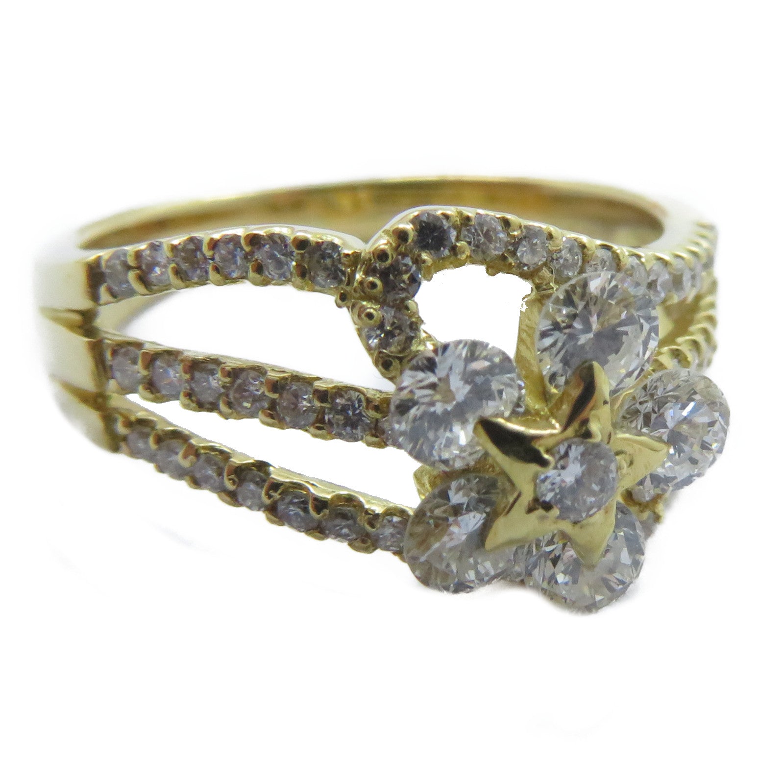 JEWELRY 【激減優惠】18K黃金Diamond Ring 1.00ct鑽石戒指US#7