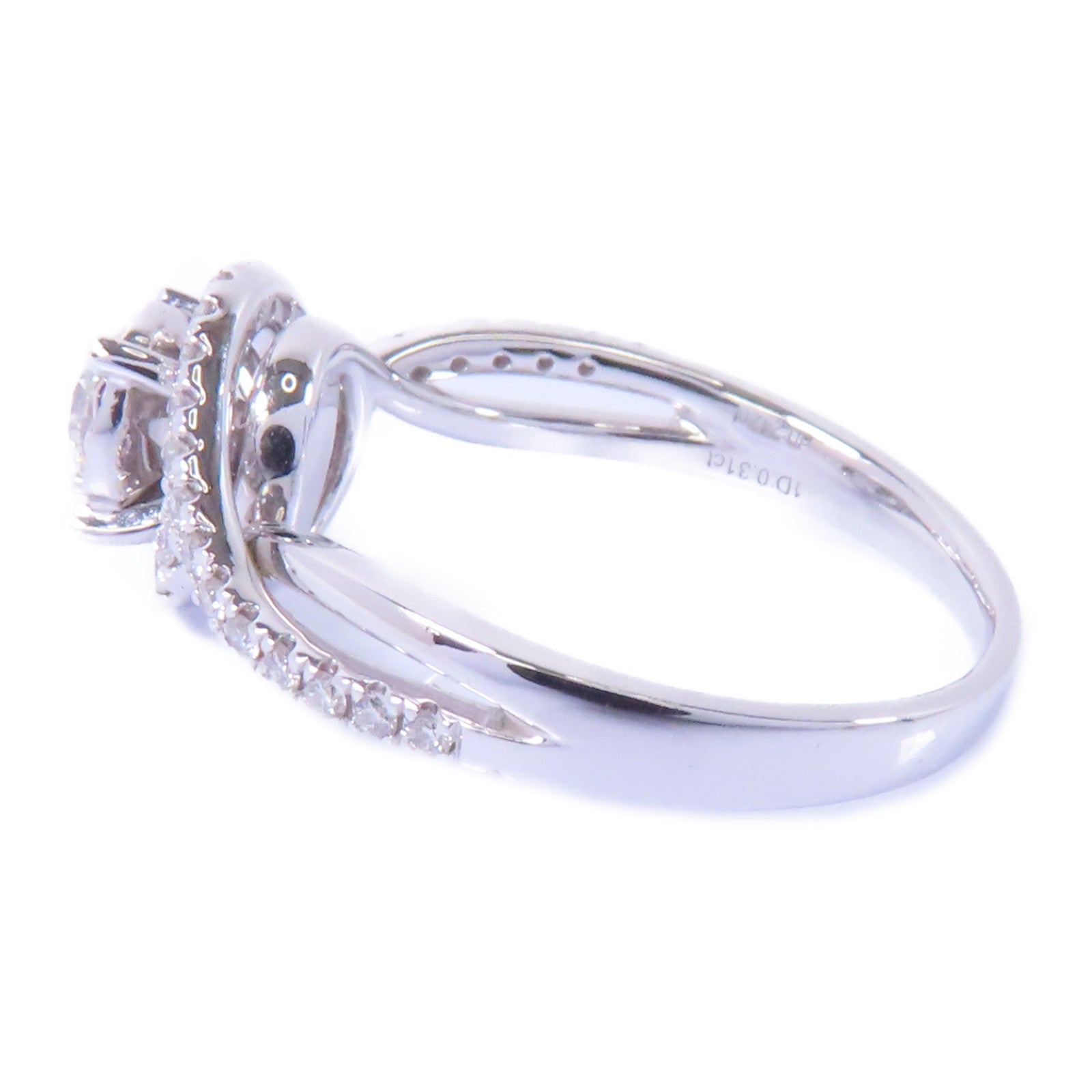 JEWELRY 18K白金Diamond Ring 0.31ct/0.242ct鑽石戒指US#6.5