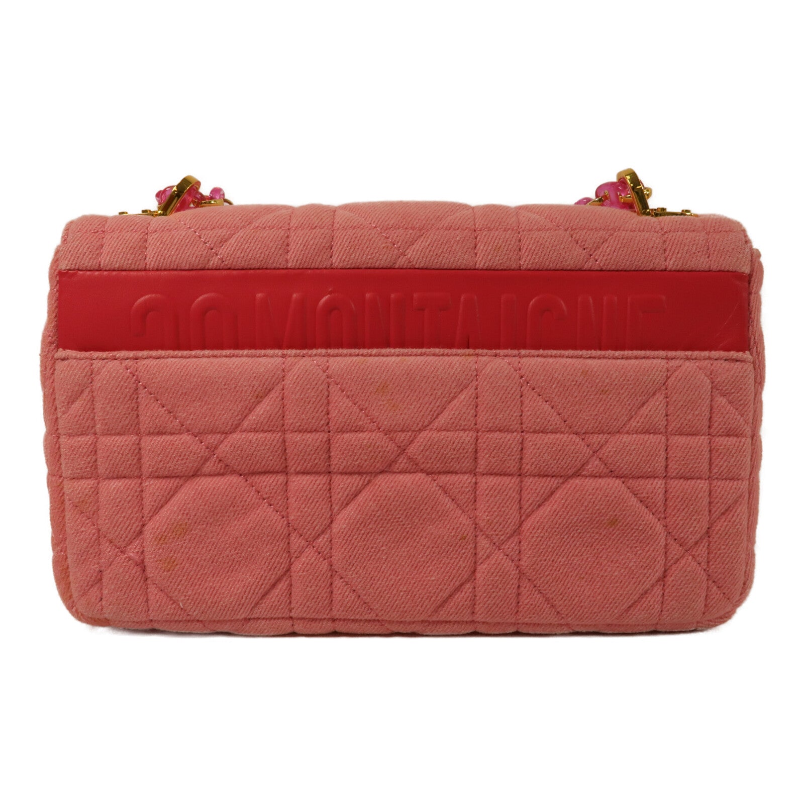 Dior 牛仔布Caro Medium鏈帶肩背袋