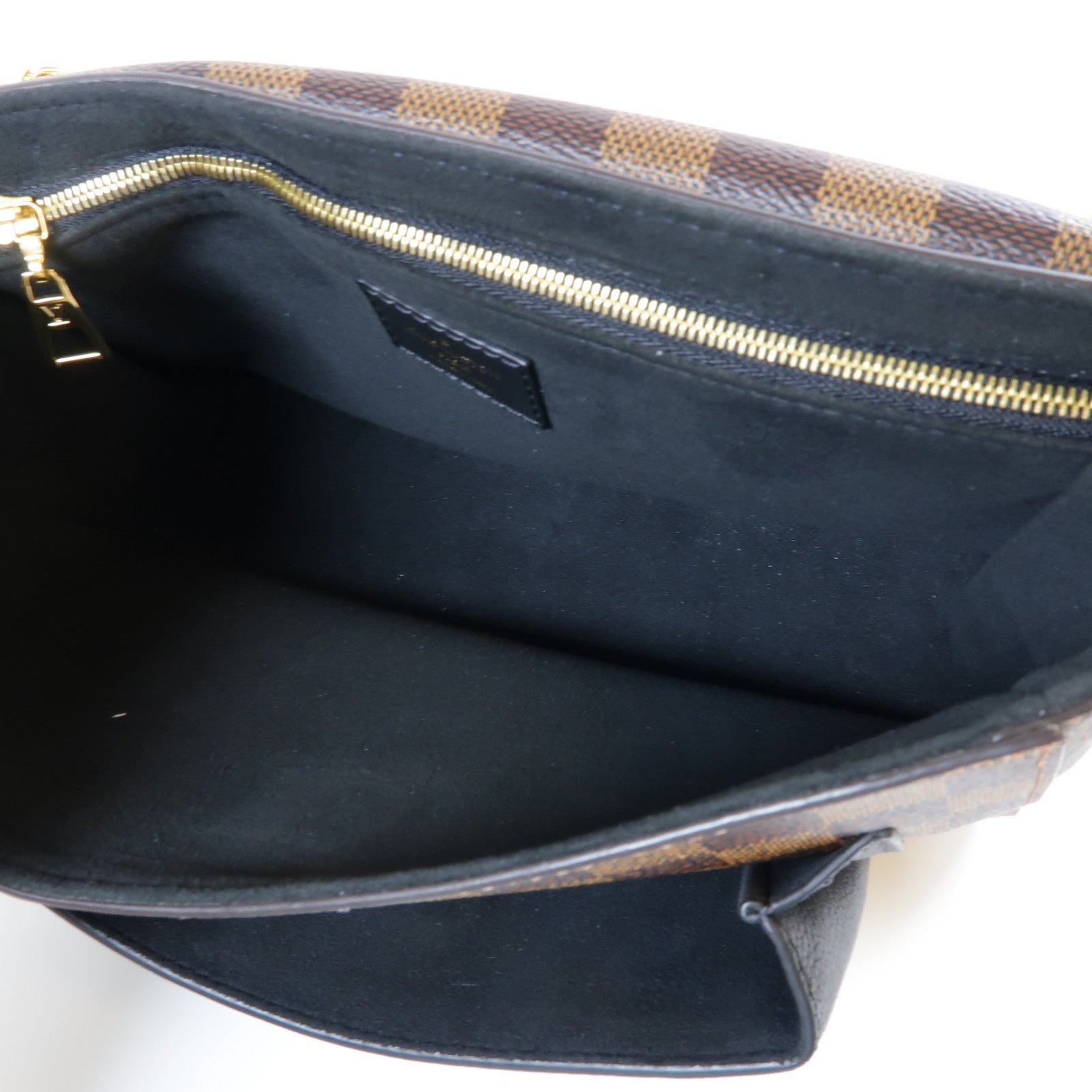 LOUIS VUITTON 【激減優惠】Damier Ebene Vavin PM金扣鏈帶肩背袋啡色