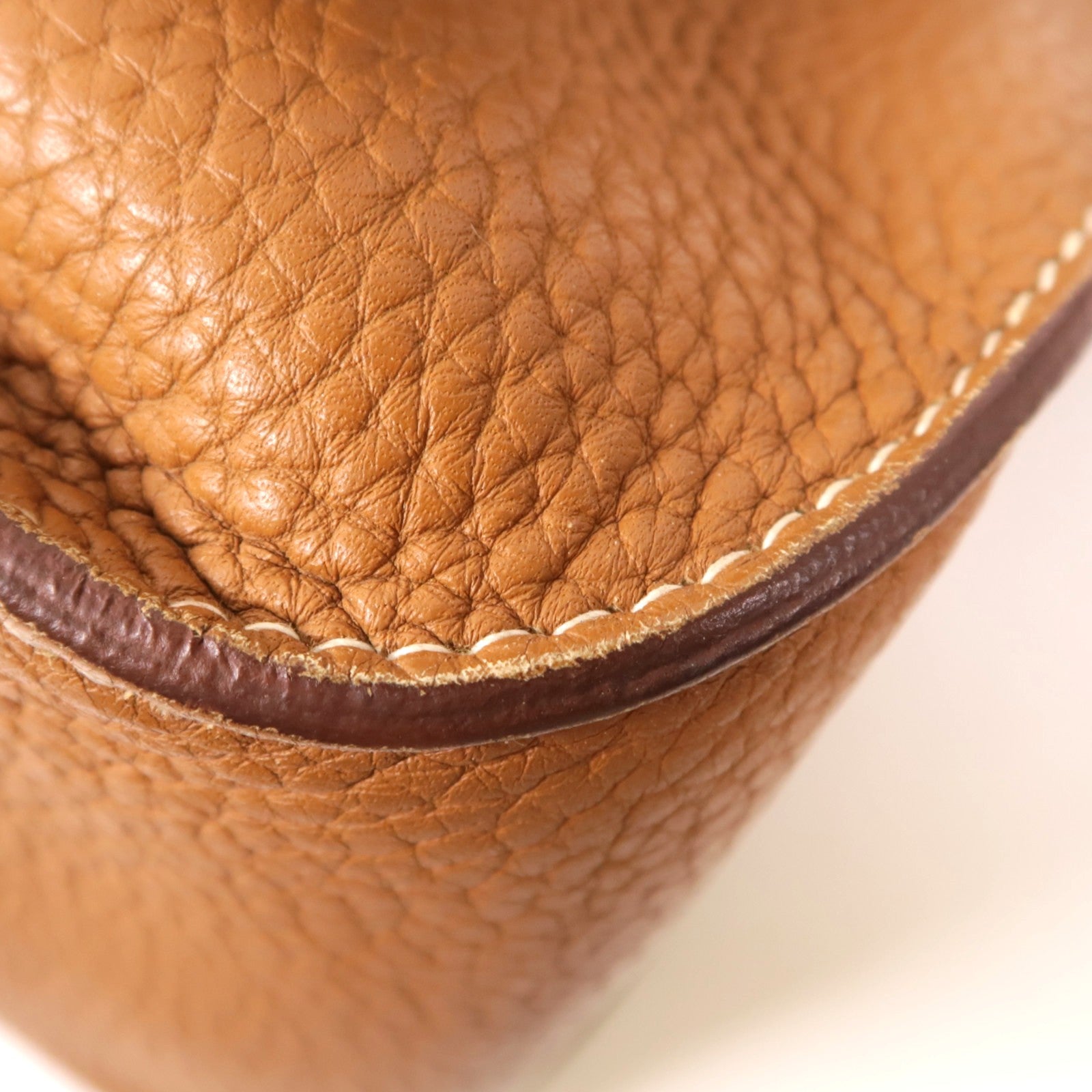 HERMES Clemence皮革Jypsiere 34銀扣肩背袋Gold