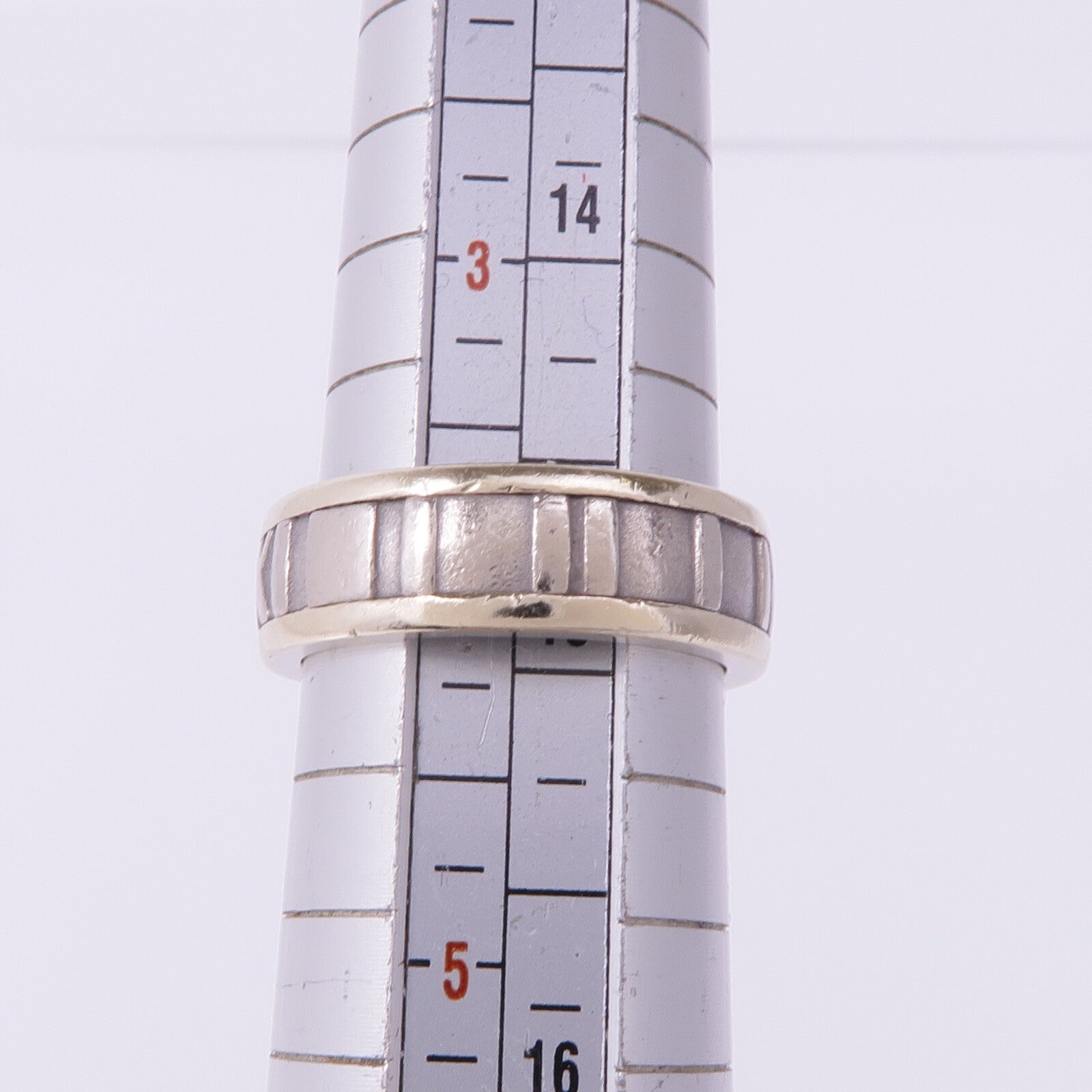 TIFFANY＆CO 18K白金Vintage Atlas Ring With Diamonds鑽石戒指US#4