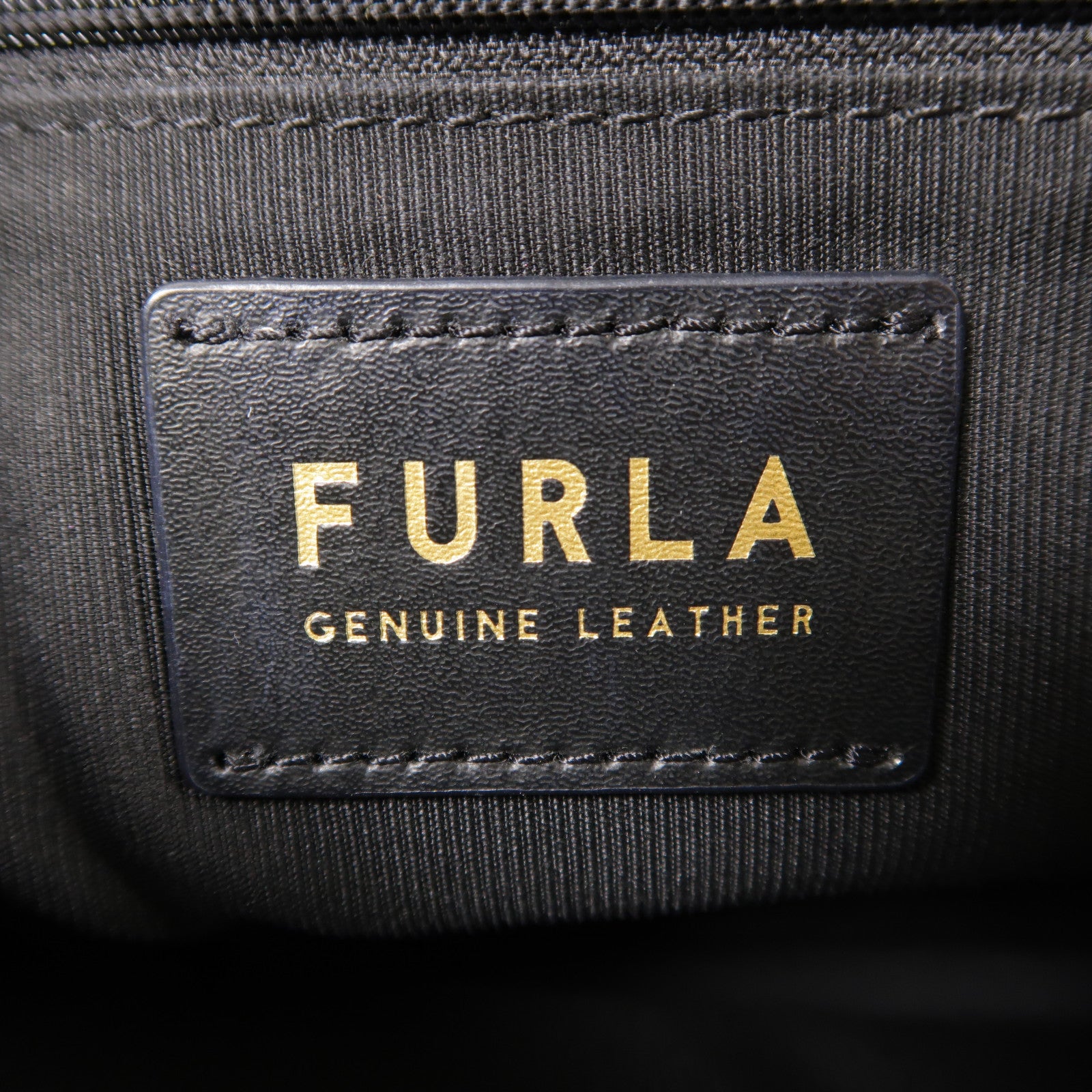 Furla 牛皮皮革Chain Shoulder金扣鏈帶肩背袋
