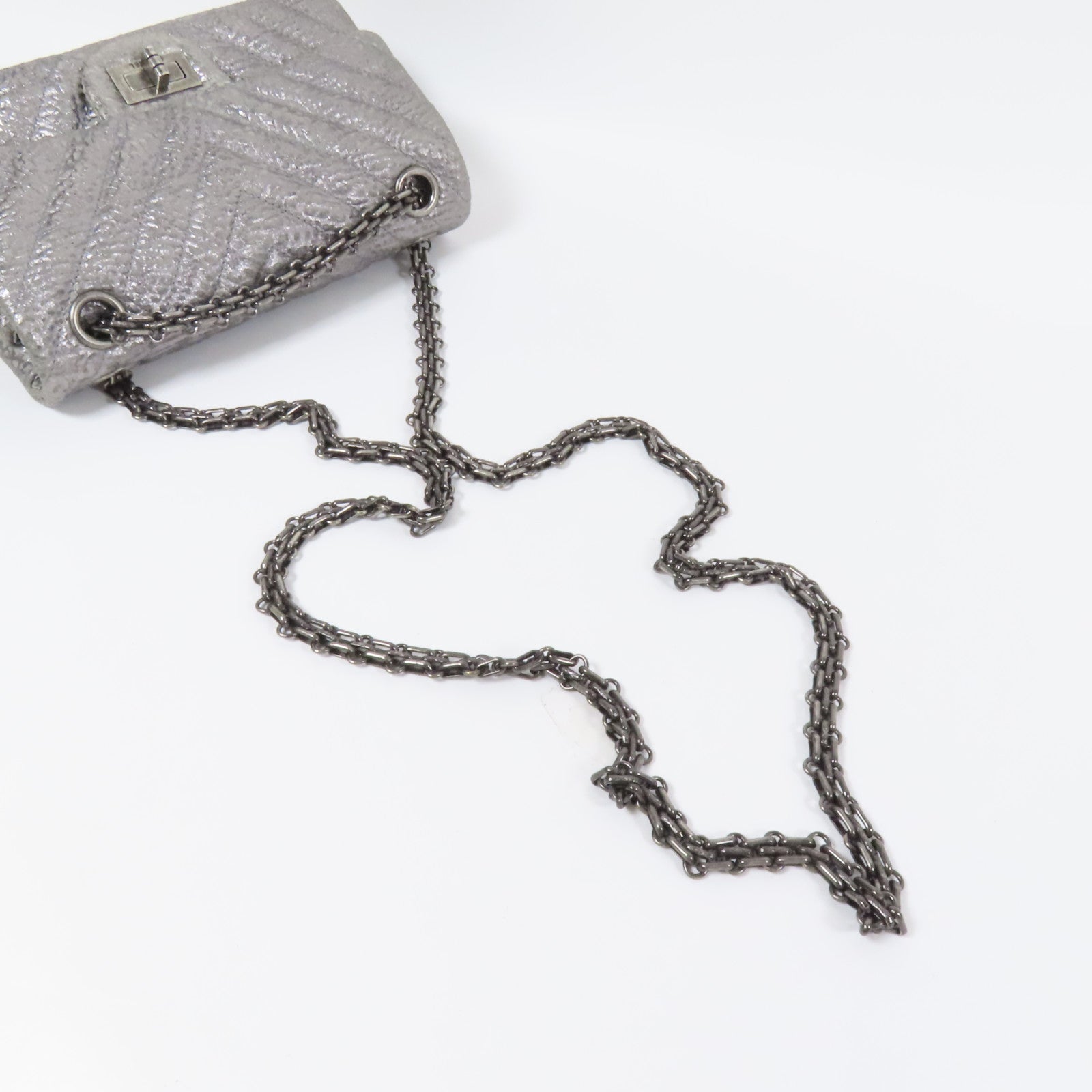 CHANEL 牛皮皮革2.55 Mini鏈帶肩背袋