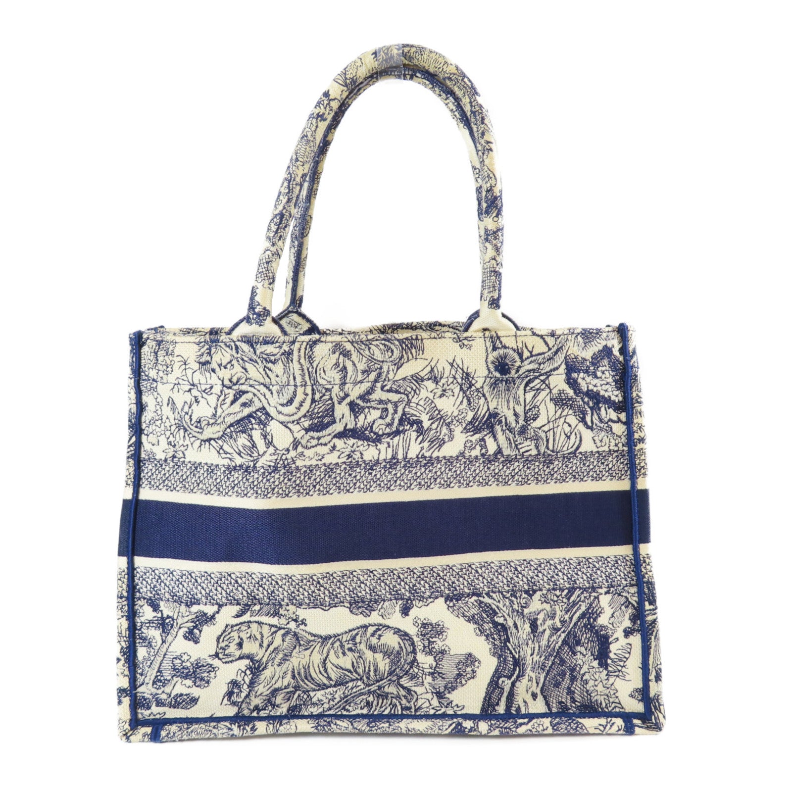 Dior 【激減優惠】帆布Book Tote Bag肩背袋藍色/白色
