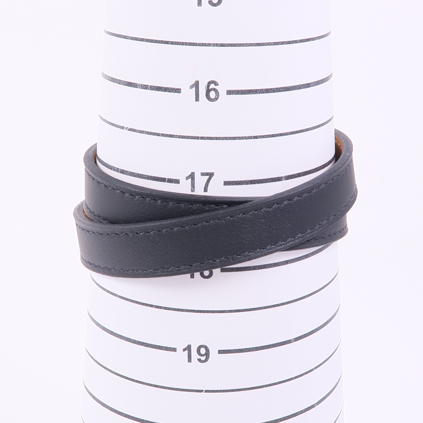 HERMES GHW Kelly Double Tour Bracelet Veau Swift Leather Noir Black