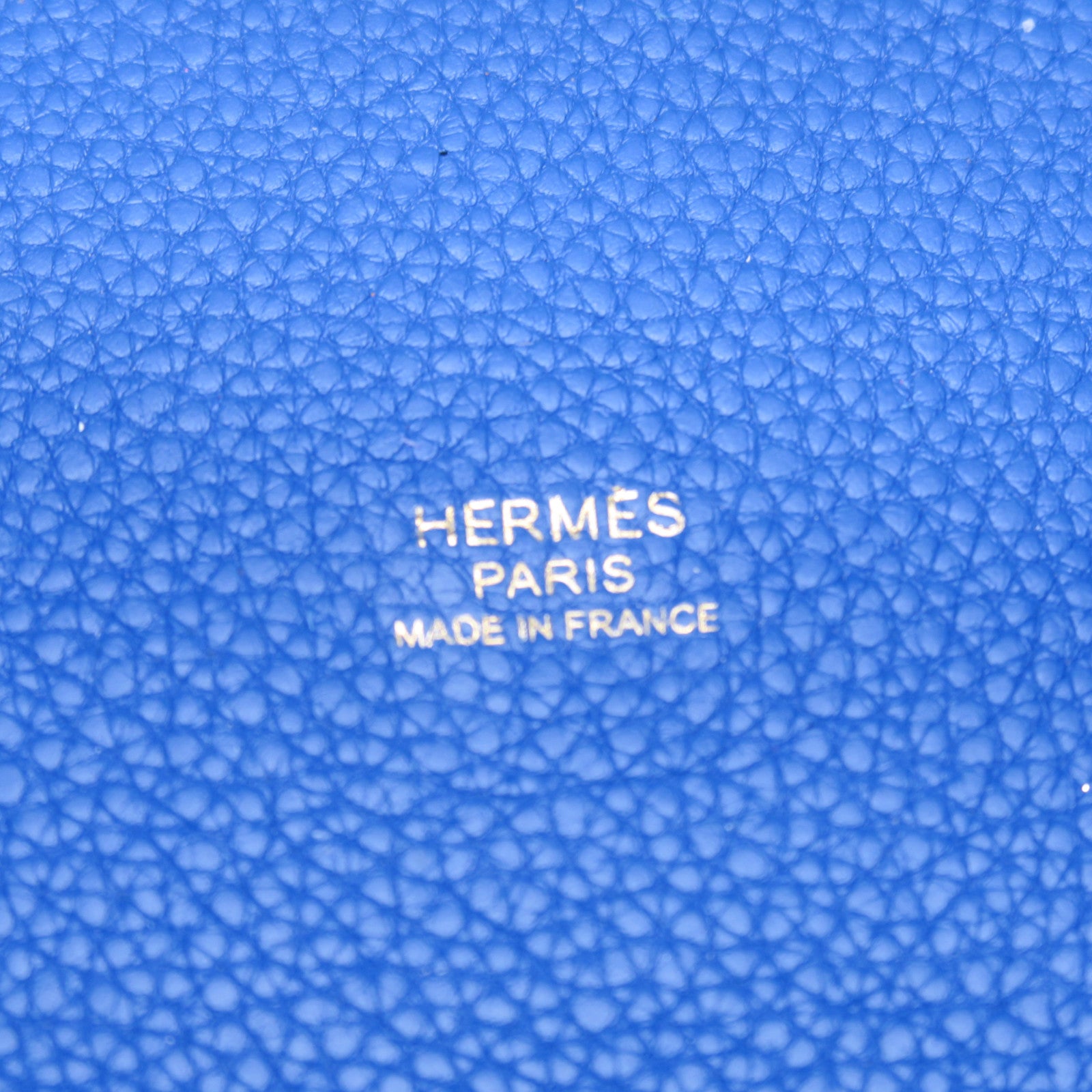 HERMES 【激減優惠】Clemence皮革Picotin MM金扣手挽袋電子藍色