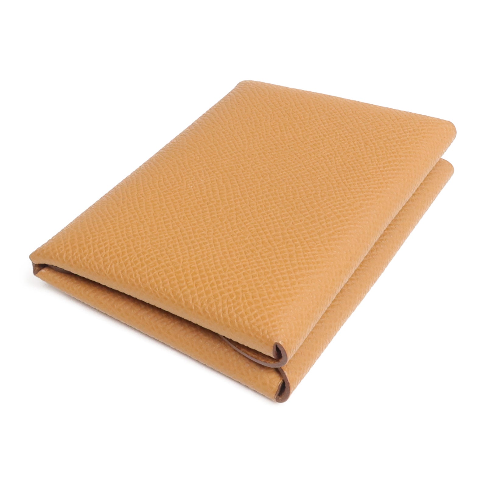 HERMES Epsom皮革Calvi Duo卡片套Gold
