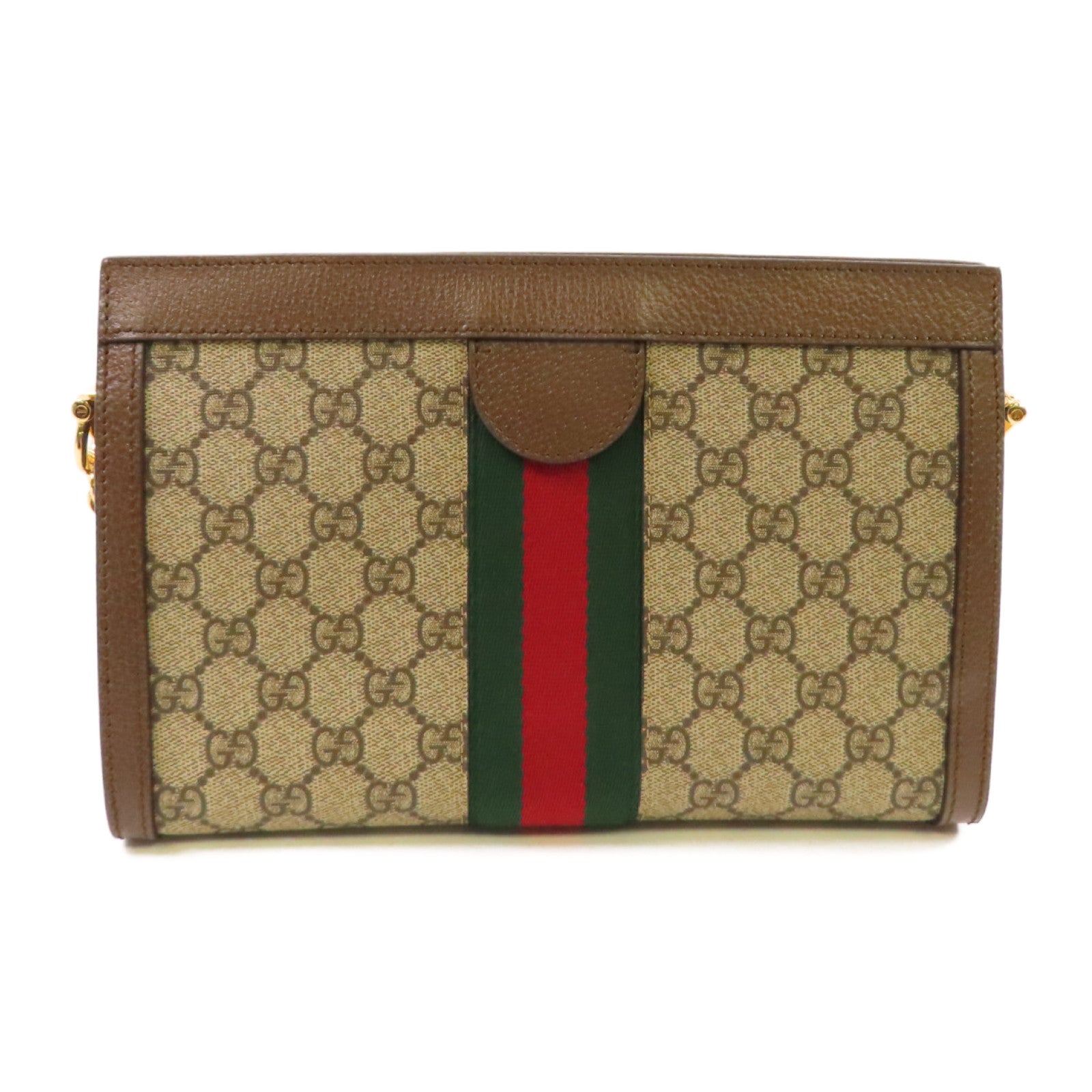 GUCCI GG GHW GG Supereme Shoulder Bag Coated Canvas 503877 Brown