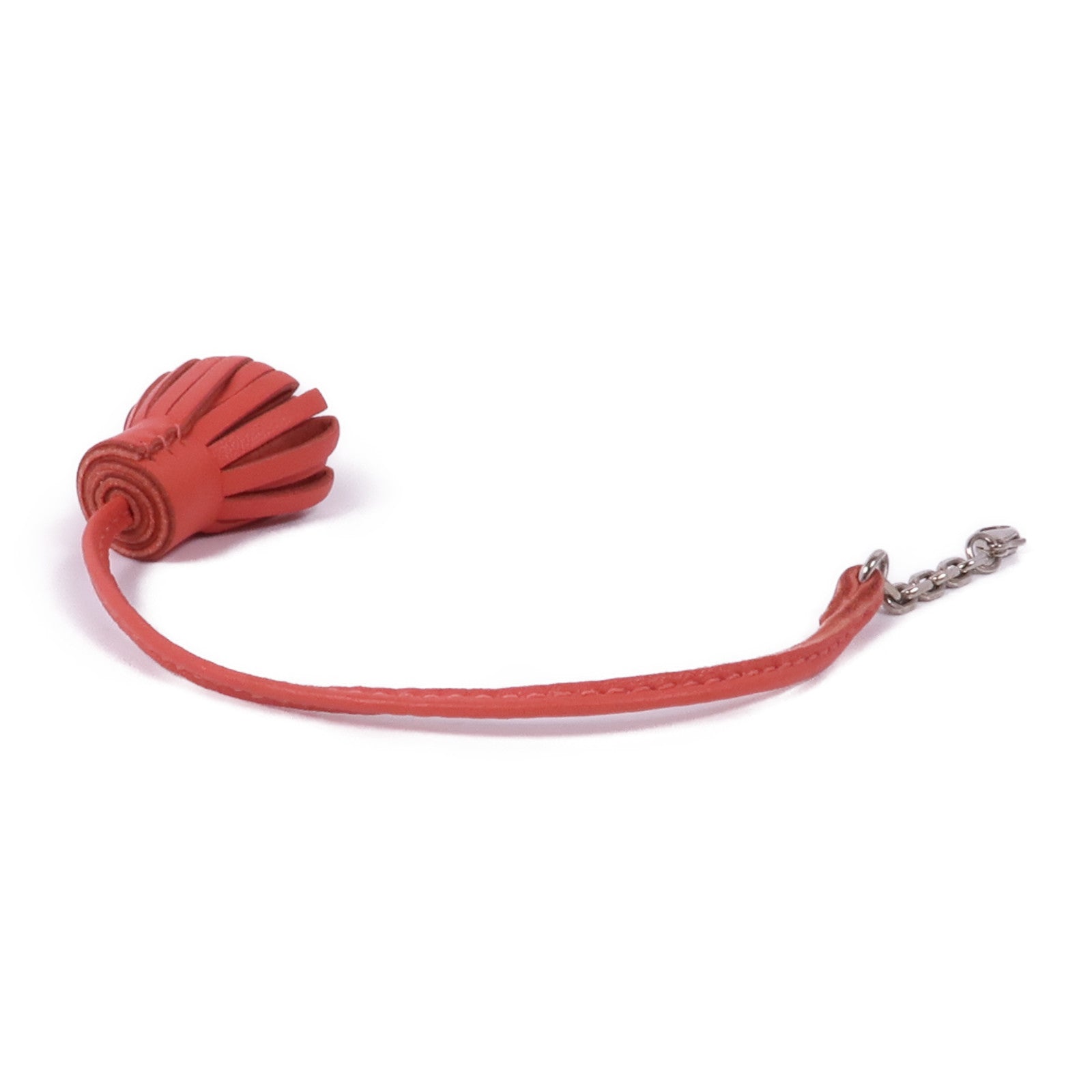 HERMES PHW Charm Vache Liegee Leather Orange