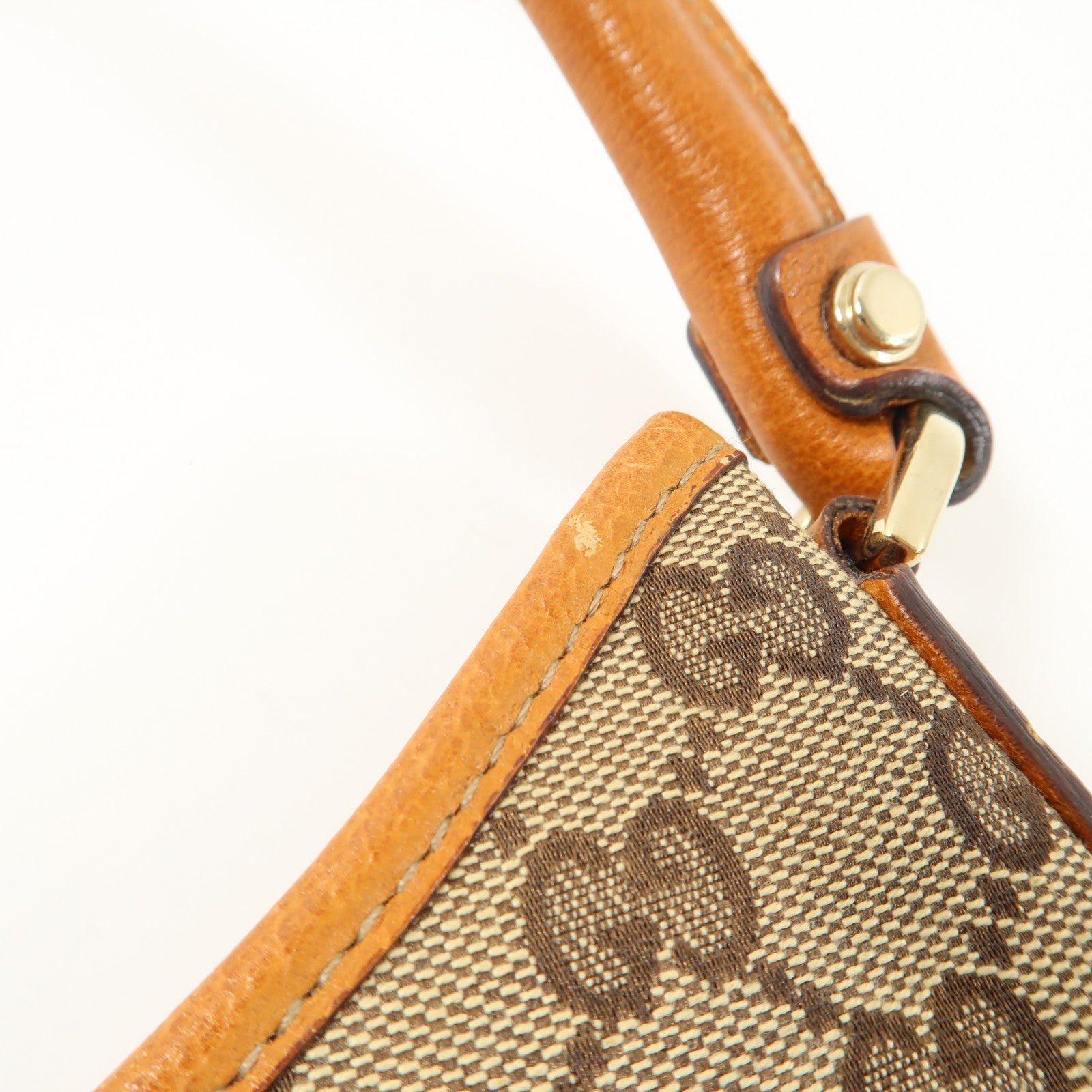 GUCCI 帆布Abbey D Ring Hobo Bag金扣手挽袋棕色