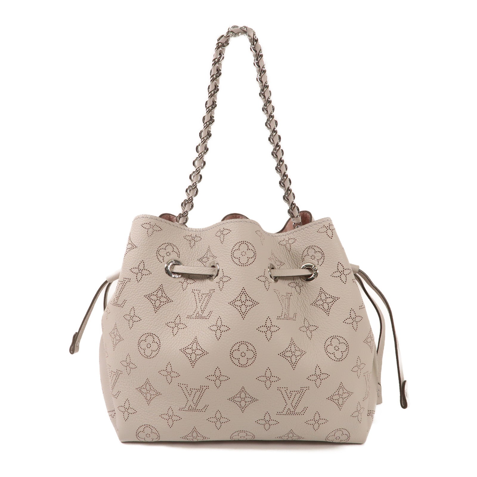 LOUIS VUITTON Mahina皮革Bella銀扣手挽肩背兩用袋
