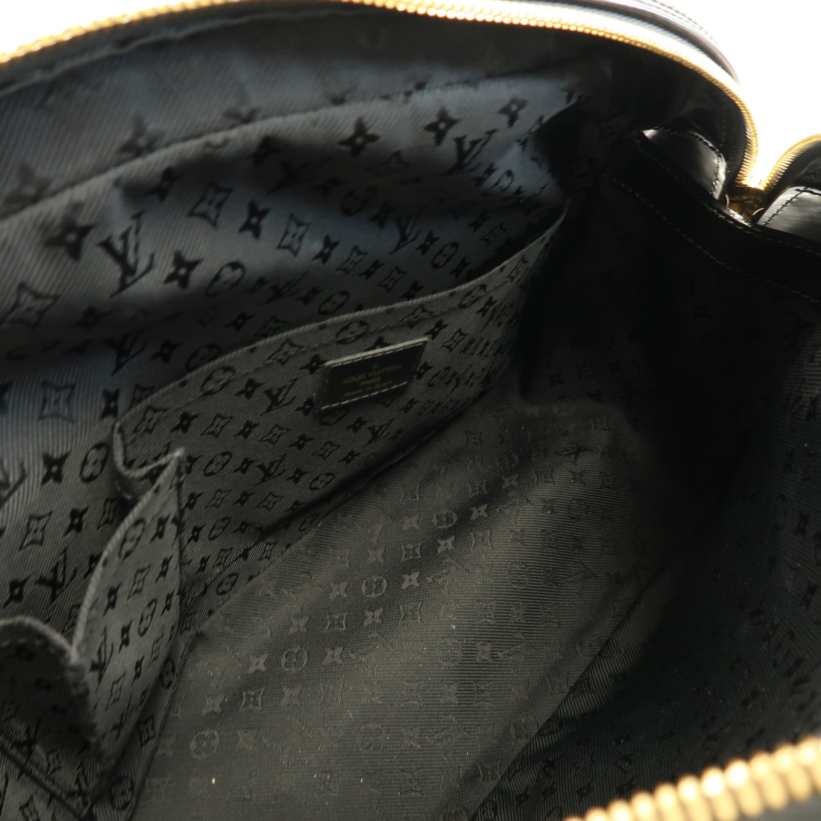 LOUIS VUITTON 絨面皮革Cruise Stamp Bag金扣手挽袋灰色