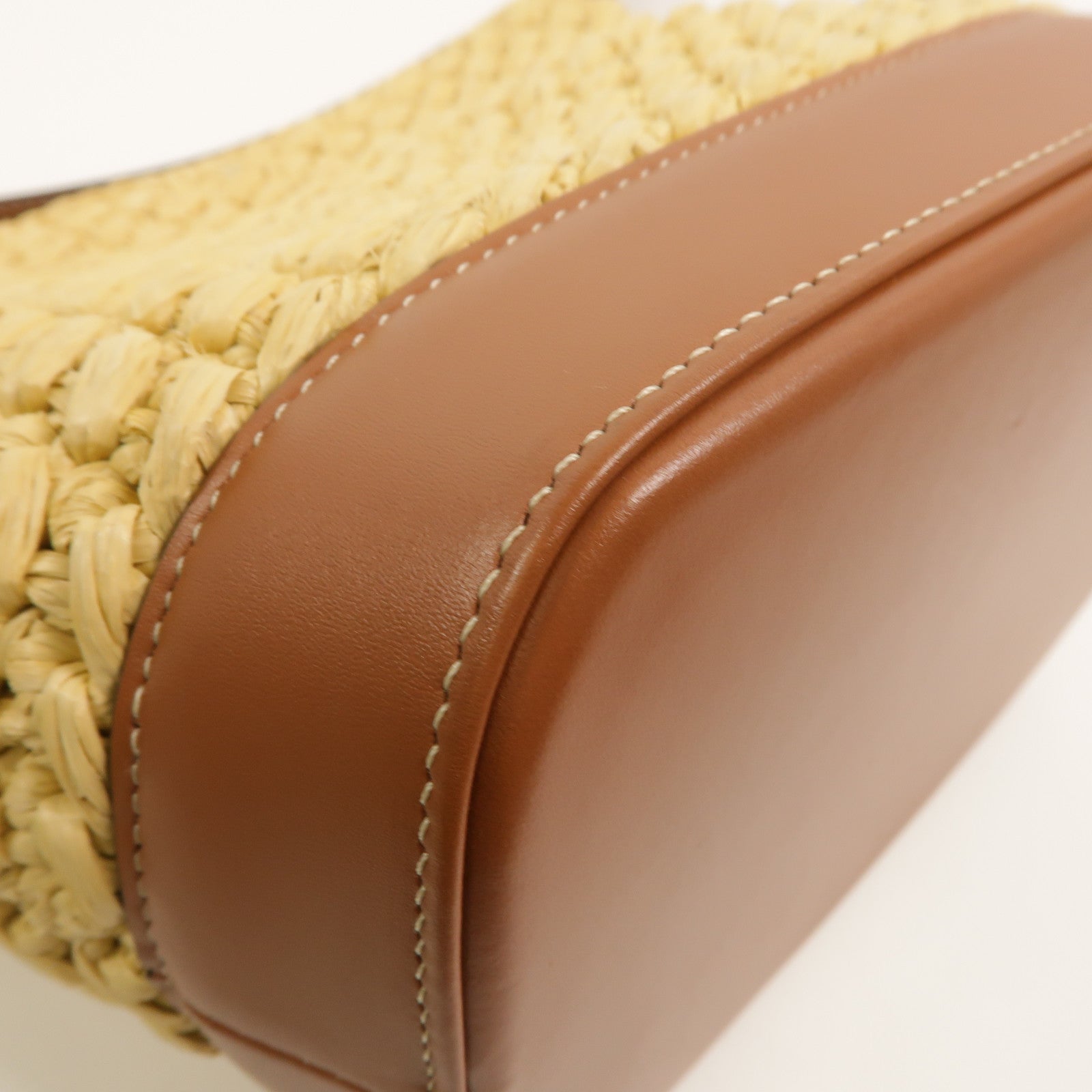 CELINE Raffia/牛皮皮革Small Bucket Cuir Triomphe肩背袋