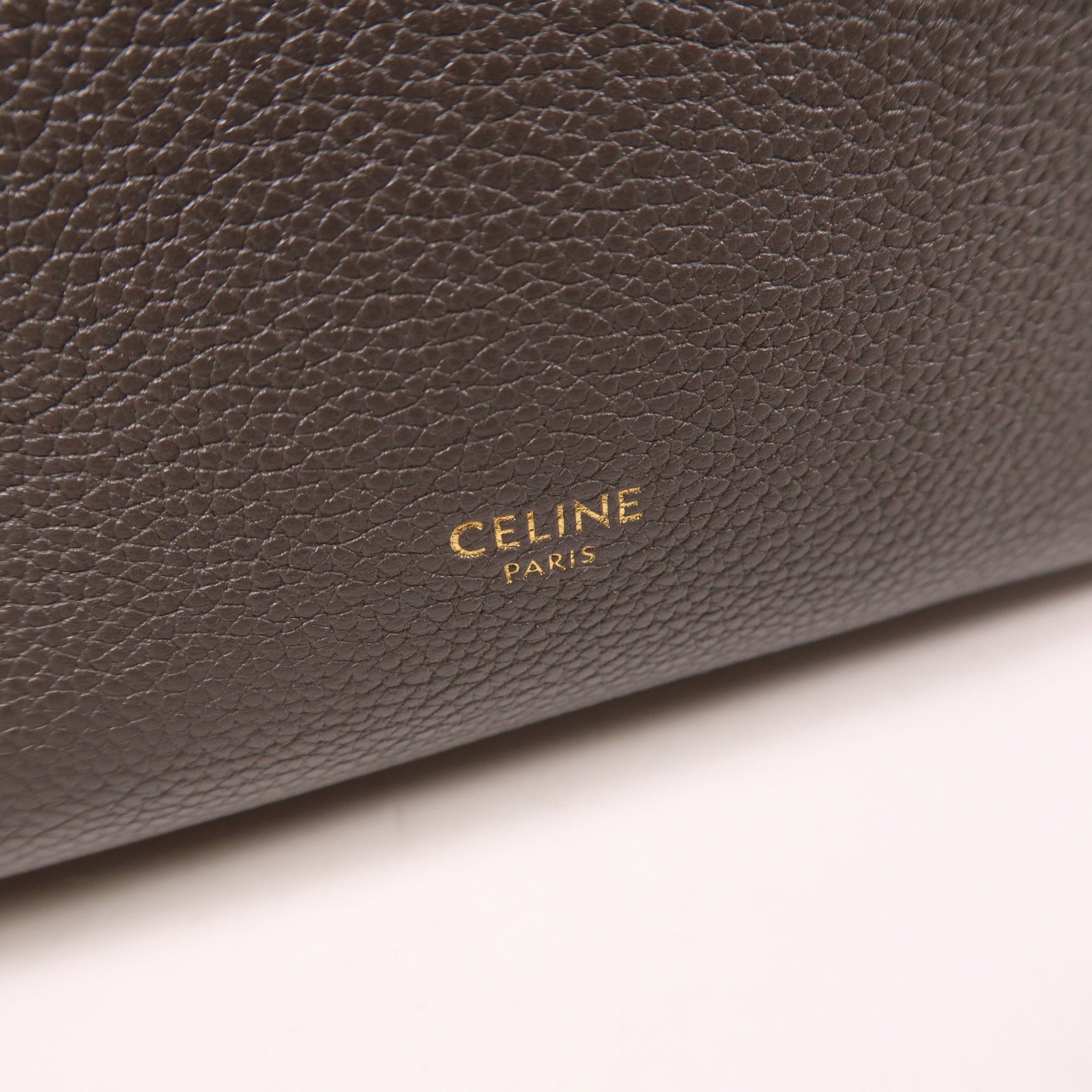 CELINE 【激減優惠】牛皮皮革Sangle Bucket Bag金扣肩背袋