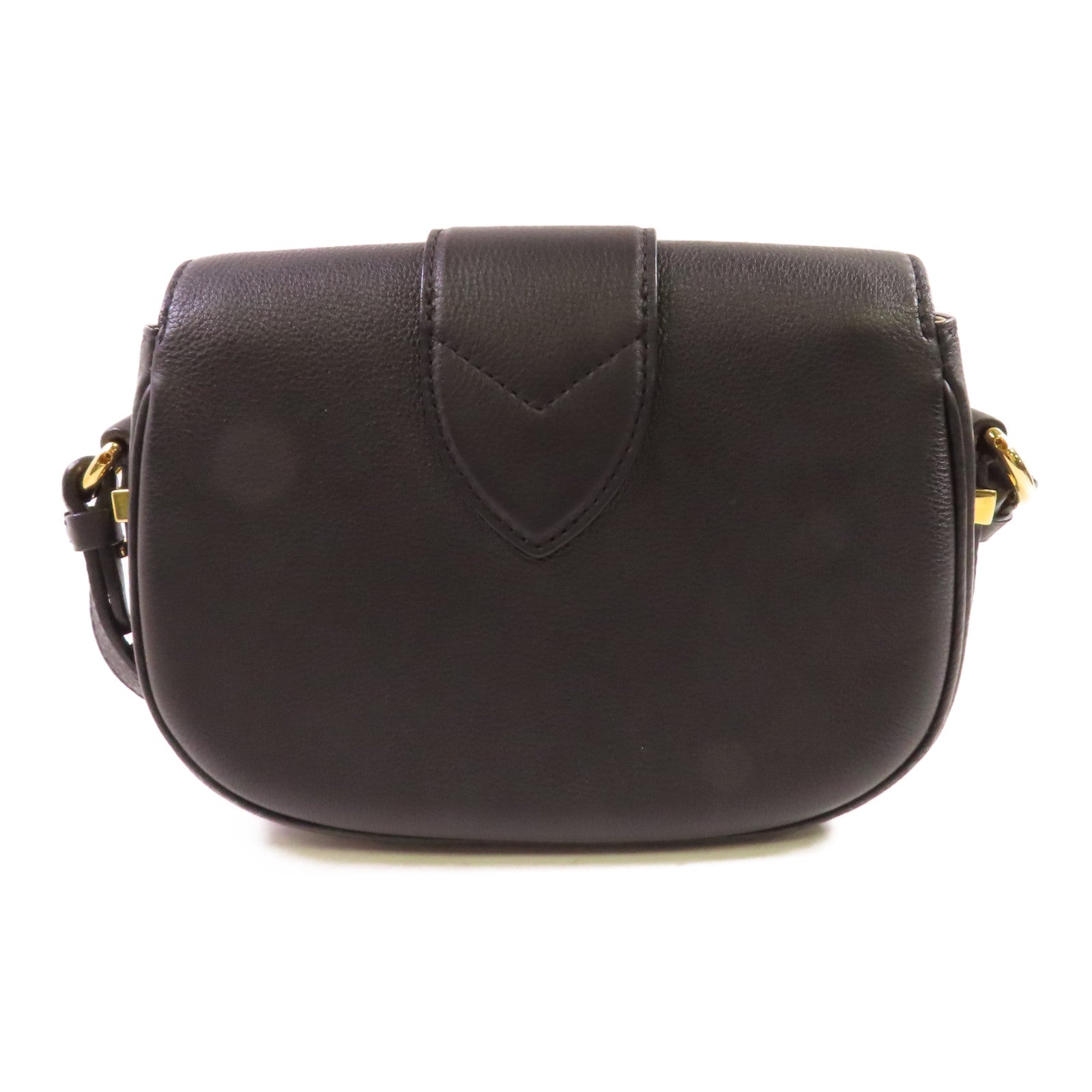 LOUIS VUITTON 牛皮皮革Pont 9 Soft MM金扣肩背袋黑色