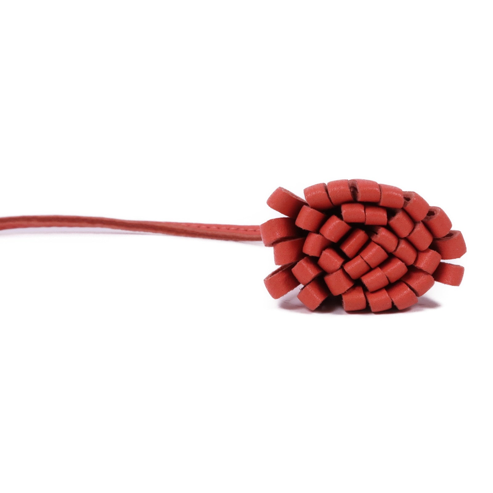 HERMES Vache Liegee皮革Charm銀扣掛飾