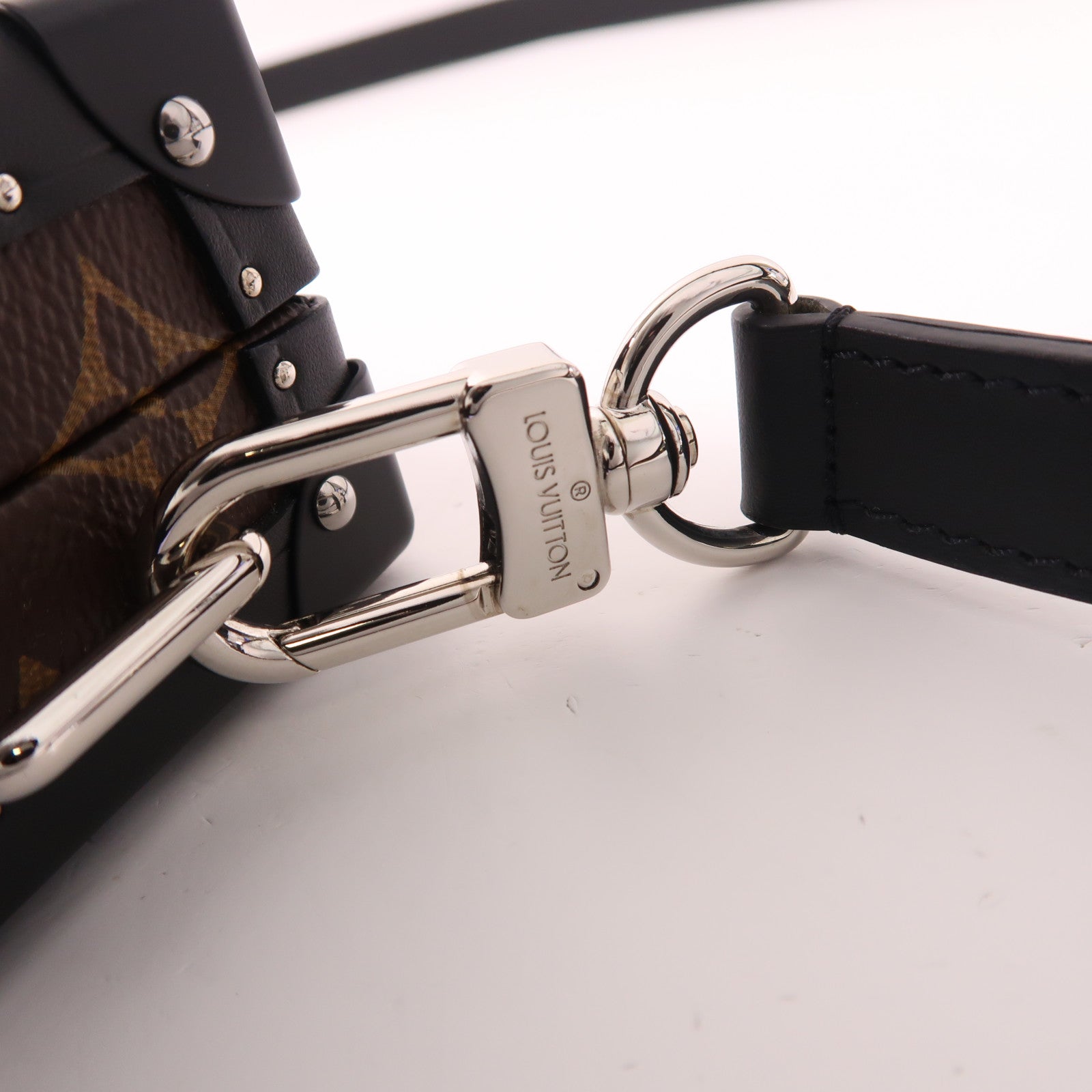 LOUIS VUITTON Monogram Macassar Neo Wallet Trunk銀扣肩背袋