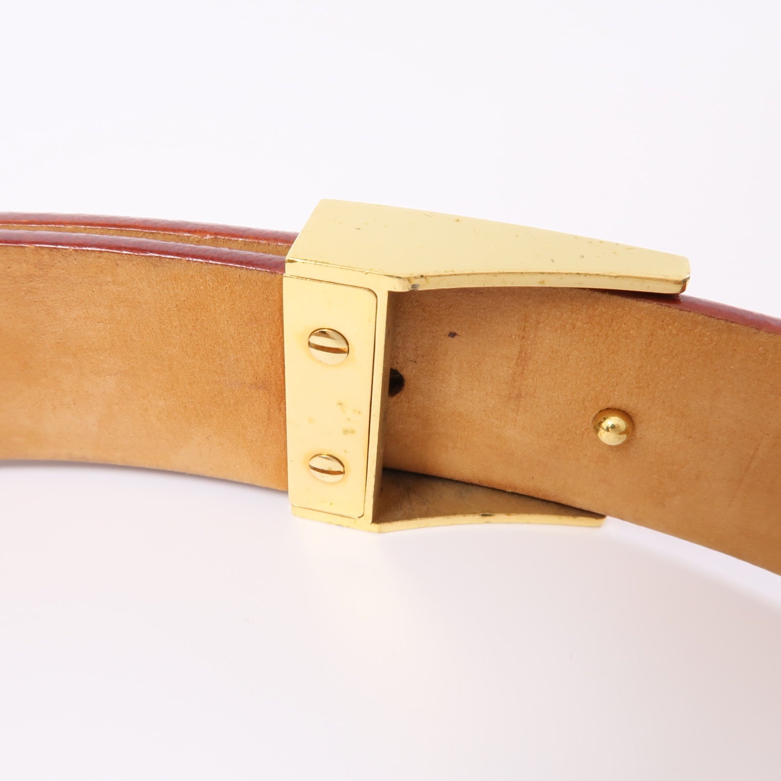 LOUIS VUITTON Monogram Multicolore Belt 70cm金扣皮帶白色