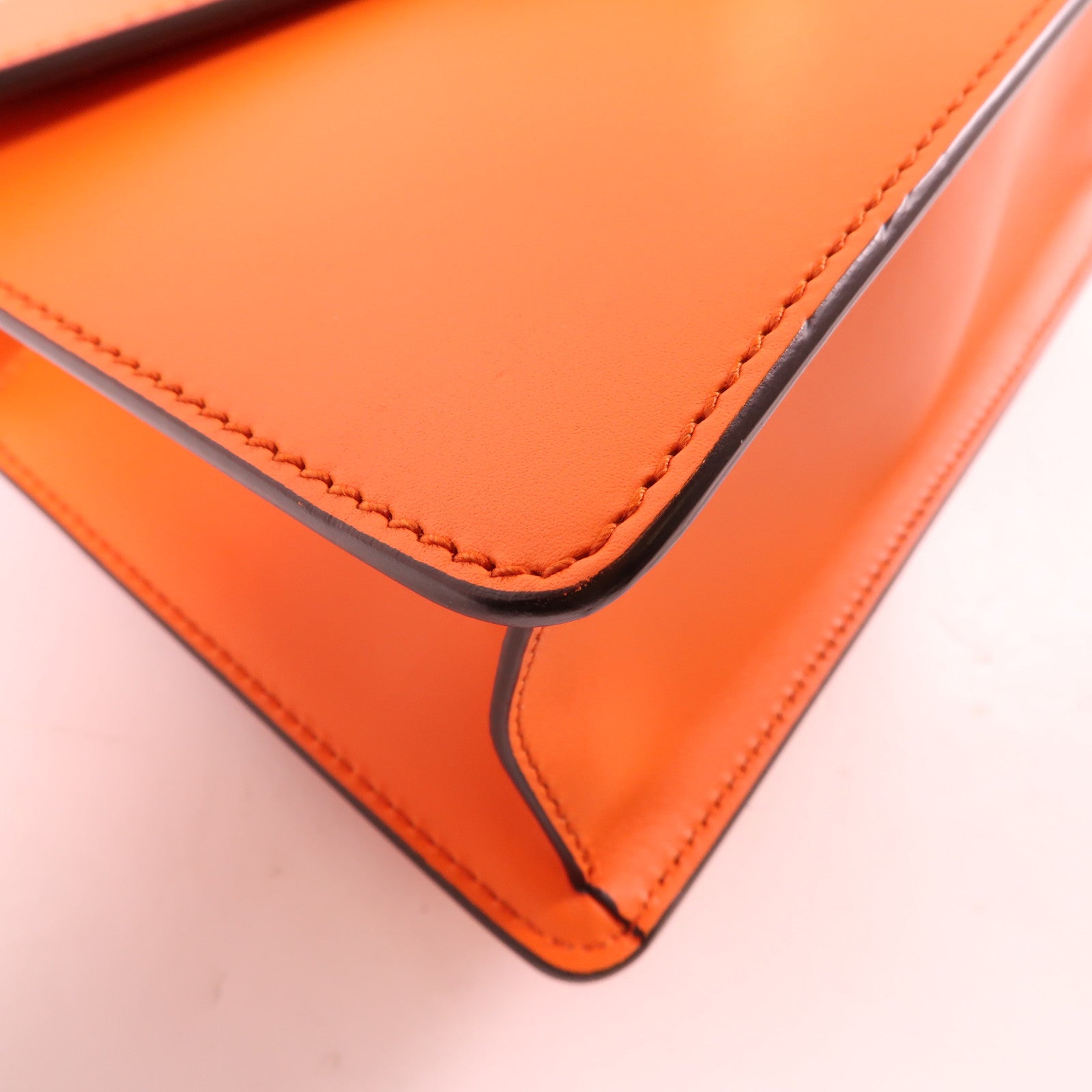 GUCCI 牛皮皮革Sylive Leather Mini Bag金扣手挽肩背兩用袋橙色