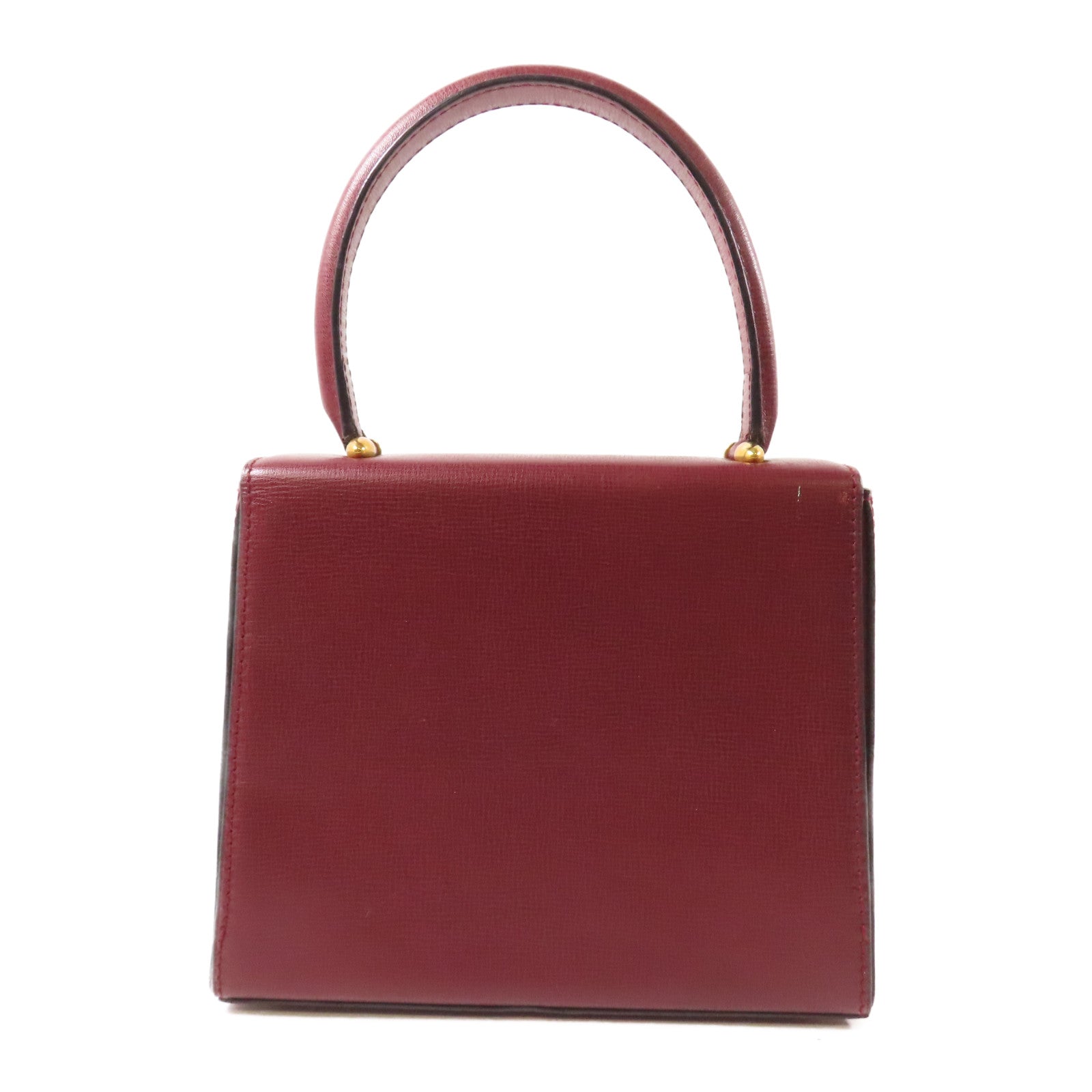 CARTIER 牛皮皮革Hand Bag金扣手挽袋紅色