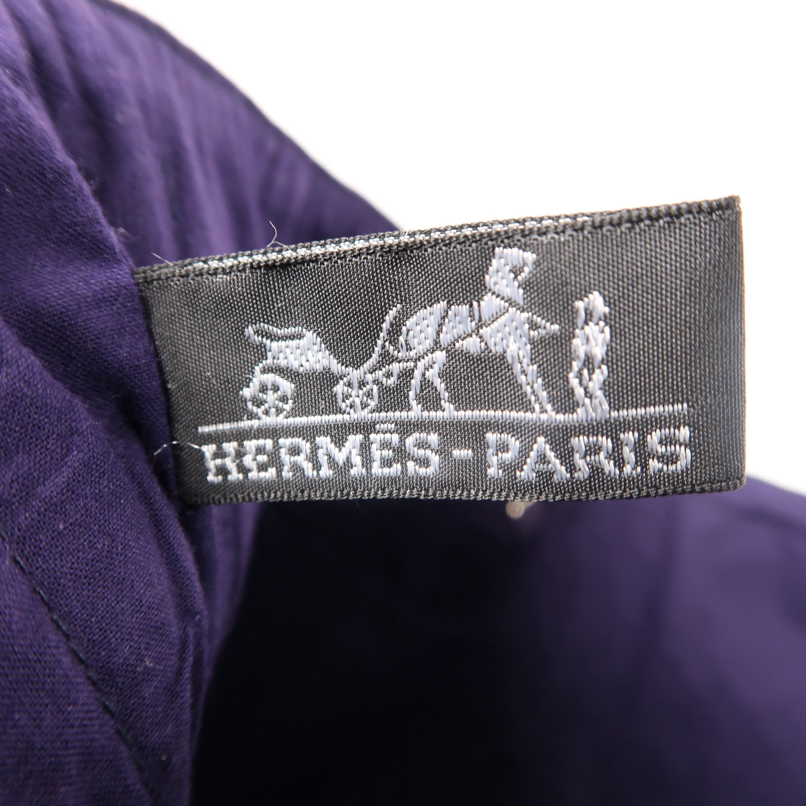 HERMES 帆布Hand Bag銀扣手挽袋紫色