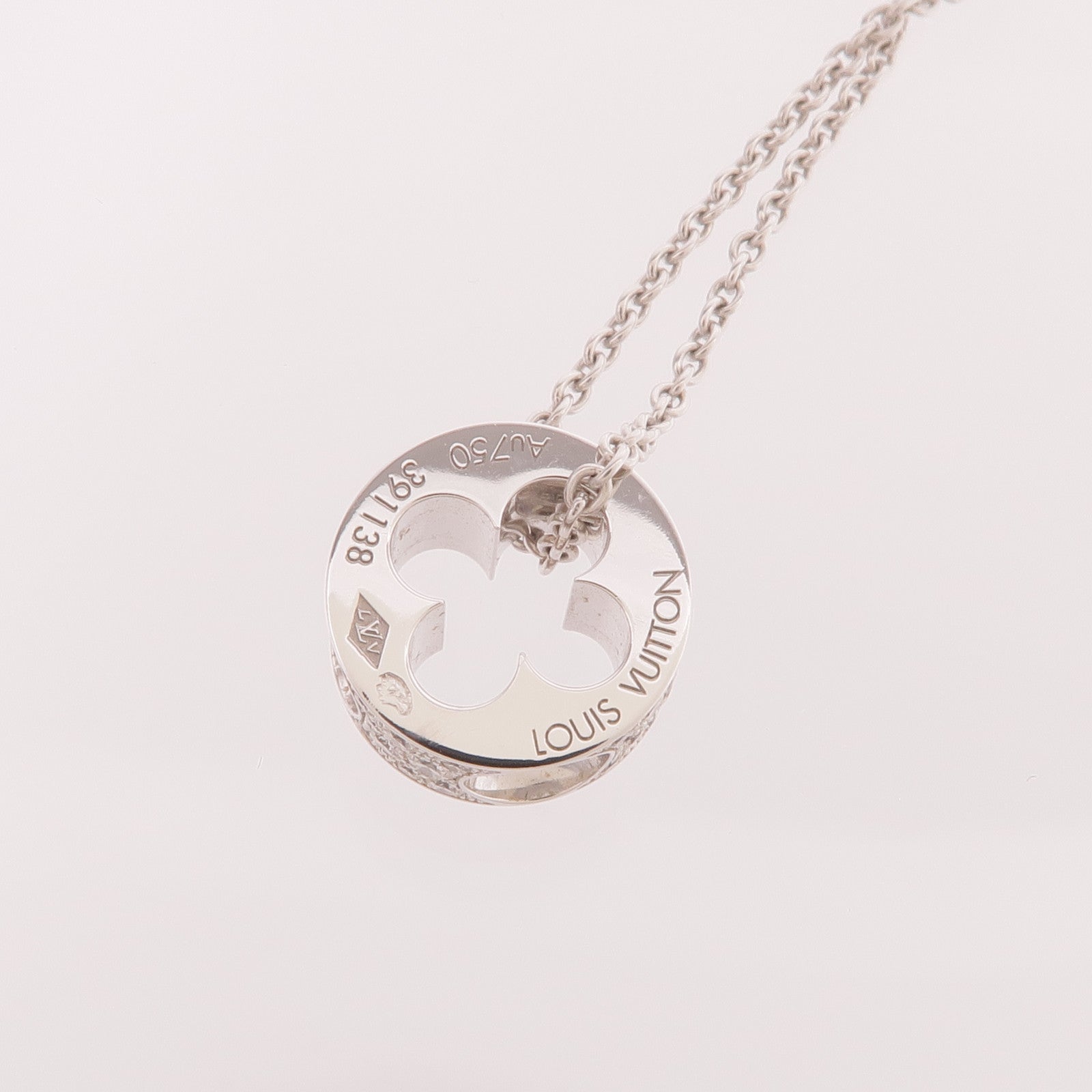LOUIS VUITTON 【激減優惠】18K白金Empreinte Pendant Diamonds鑽石項鍊