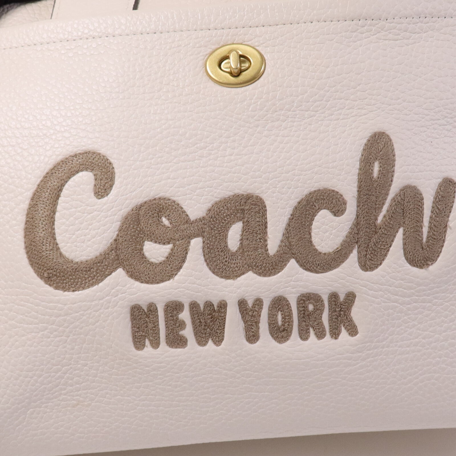 COACH 牛皮皮革2 Way Shoulder Bag金扣手挽肩背兩用袋