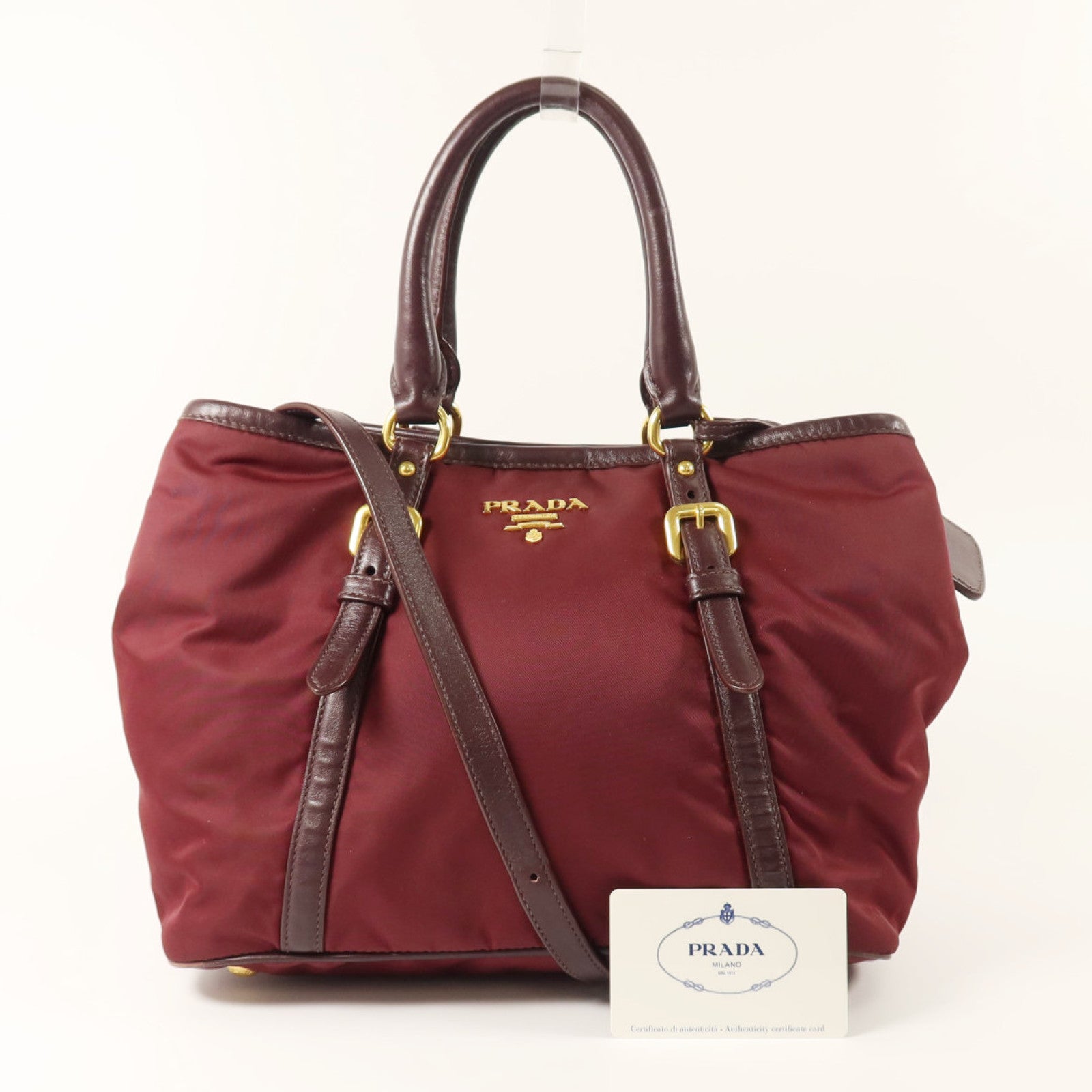 PRADA 尼龍2Way Shoulder金扣肩背袋