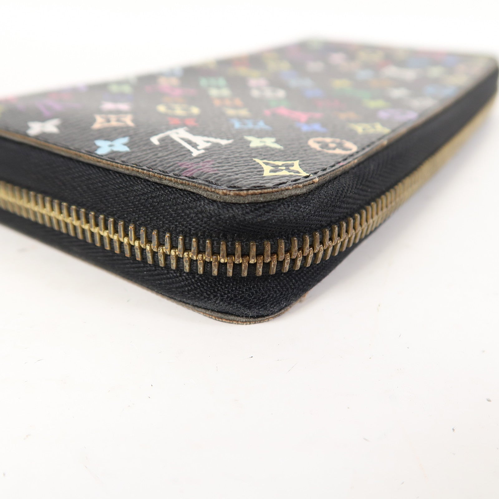 LOUIS VUITTON Monogram Multicolore Zippy Wallet金扣長錢包黑色