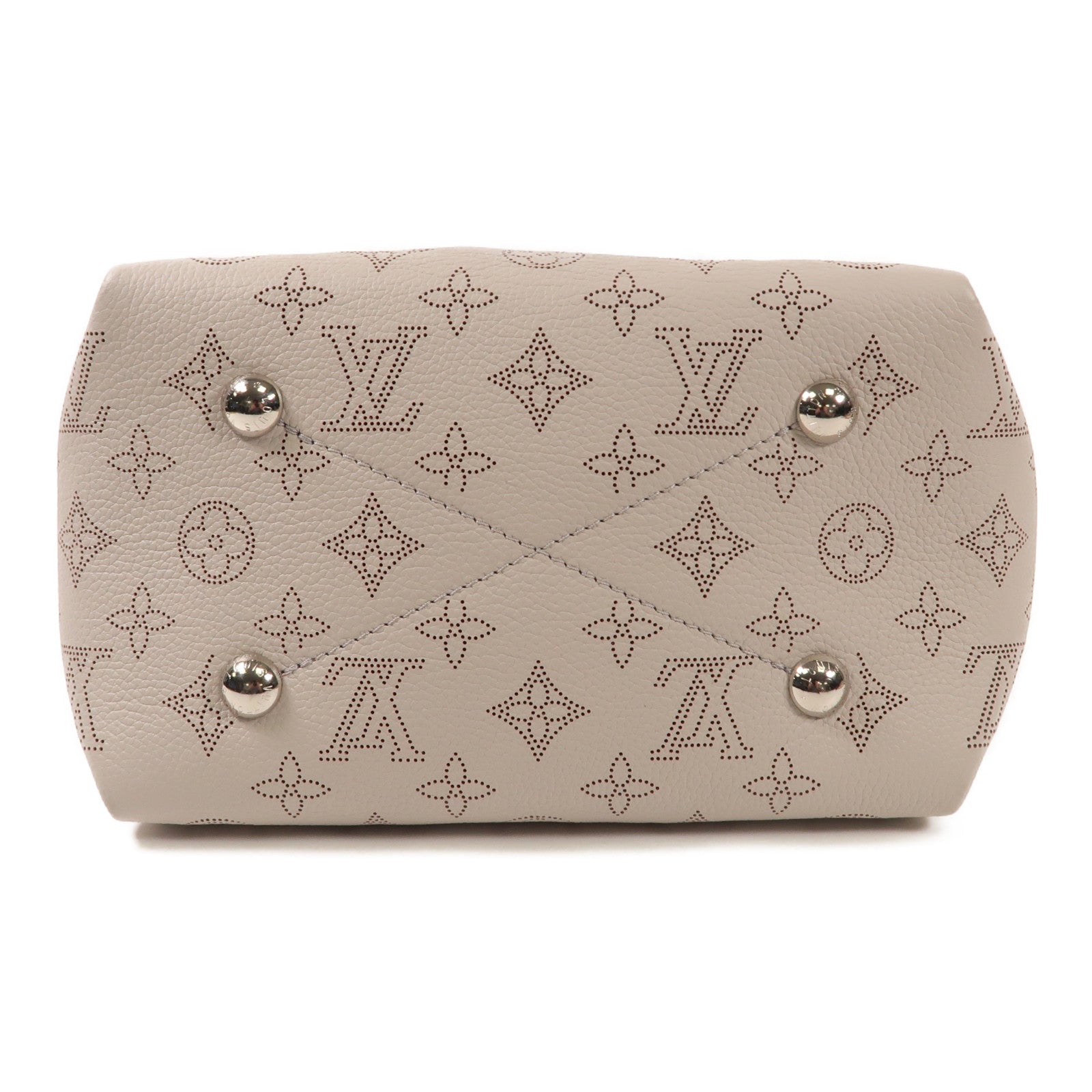 LOUIS VUITTON Mahina皮革Bella銀扣手挽肩背兩用袋