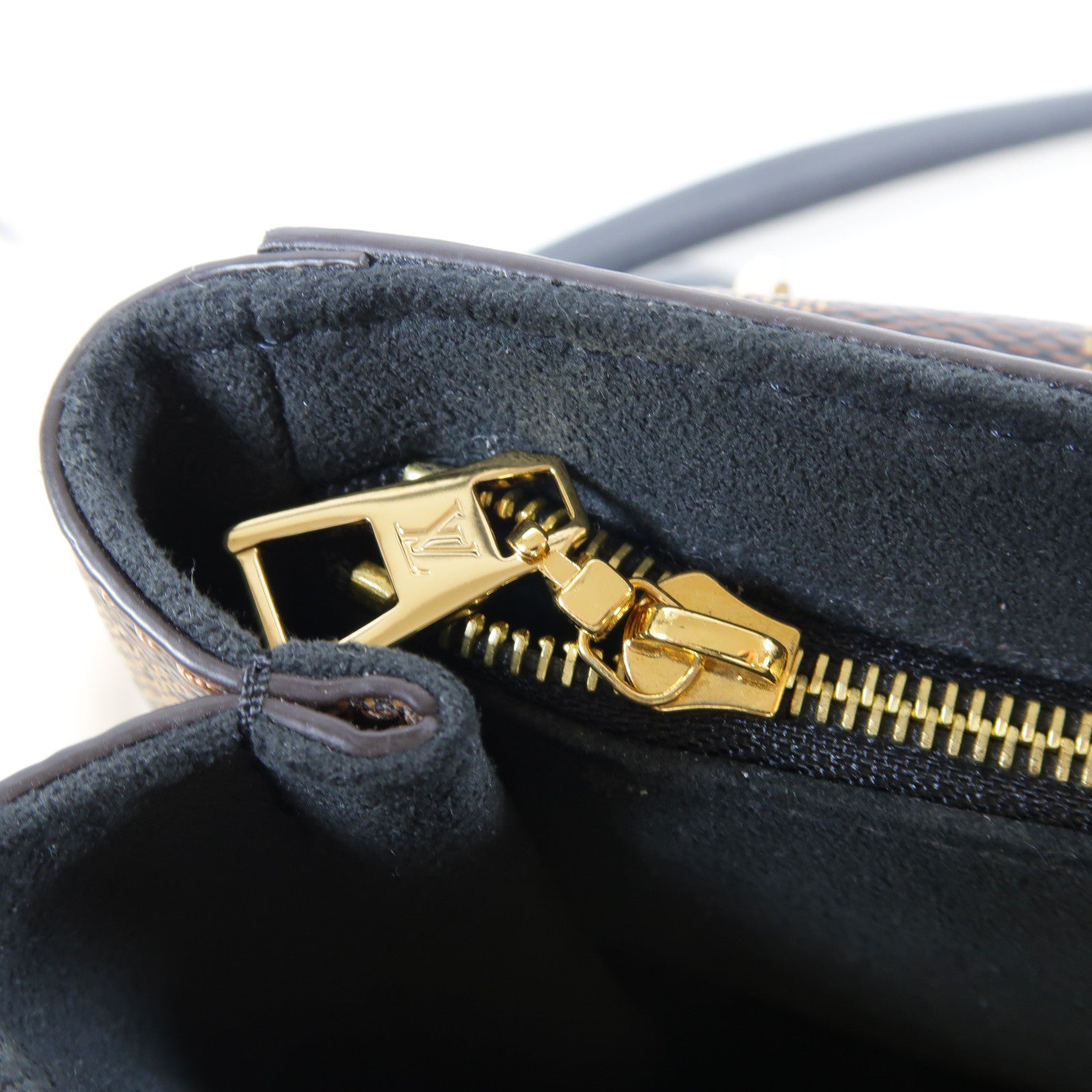 LOUIS VUITTON 【激減優惠】Damier Ebene Vavin PM金扣鏈帶肩背袋啡色