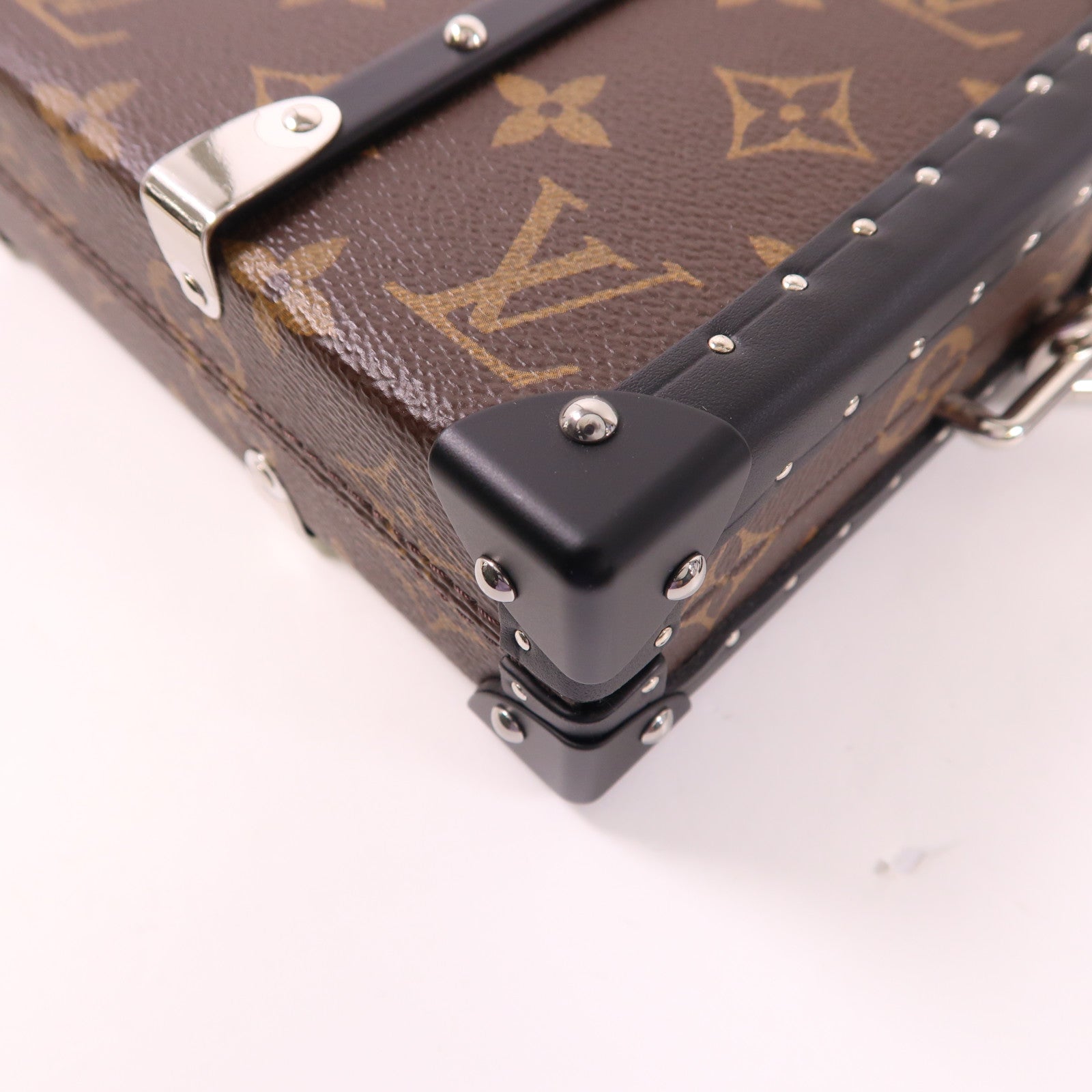 LOUIS VUITTON Monogram Macassar Neo Wallet Trunk銀扣肩背袋