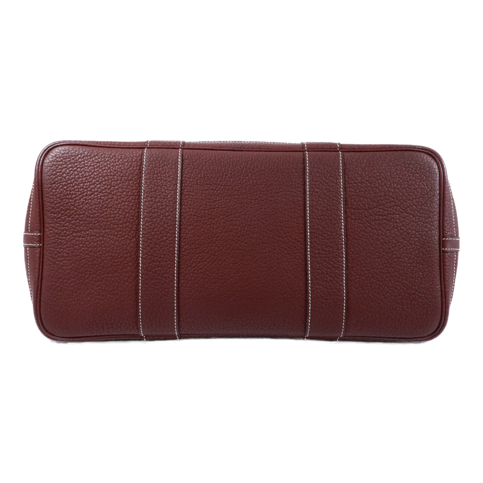 HERMES Negonda皮革Garden Party PM銀扣手挽袋Rouge H