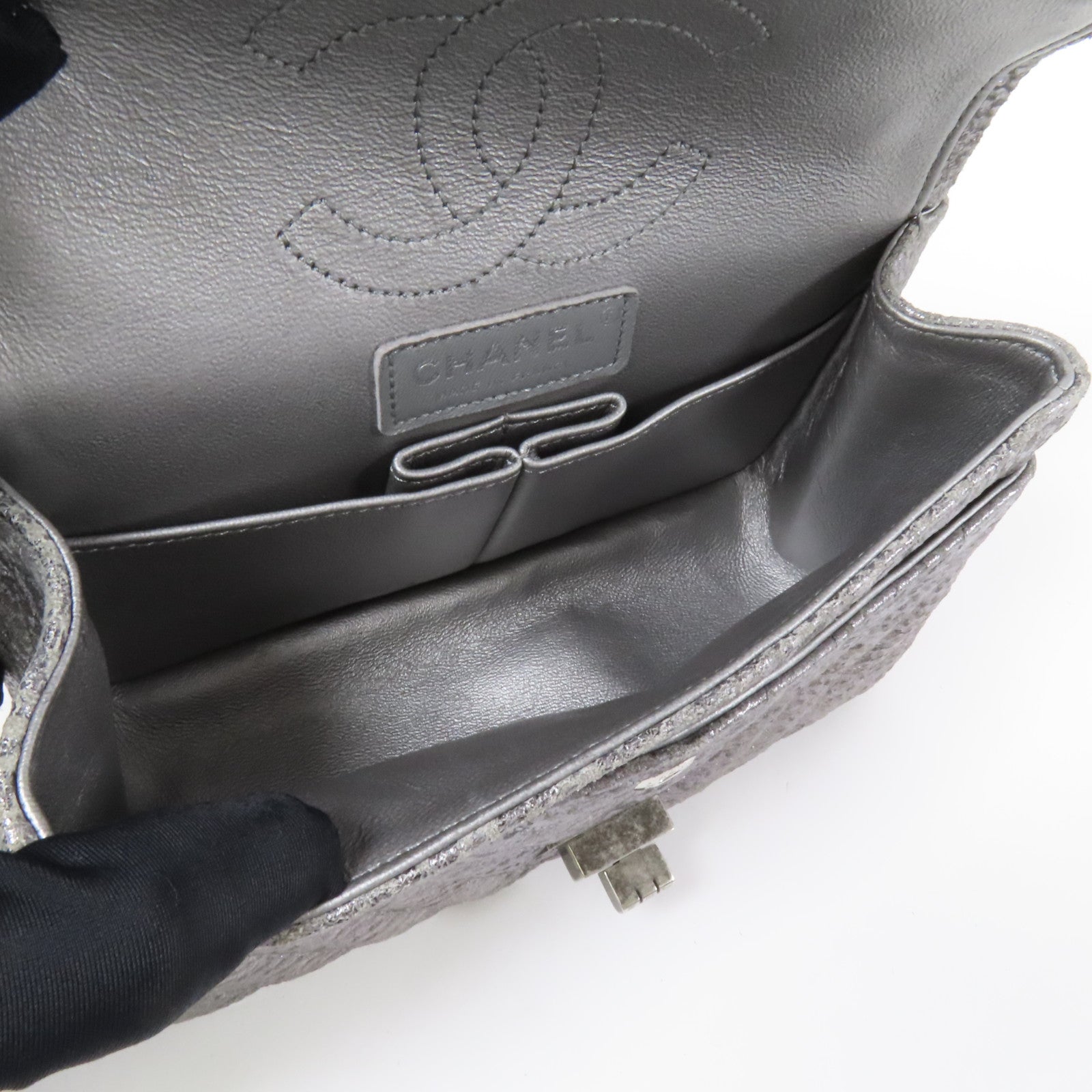 CHANEL 牛皮皮革2.55 Mini鏈帶肩背袋