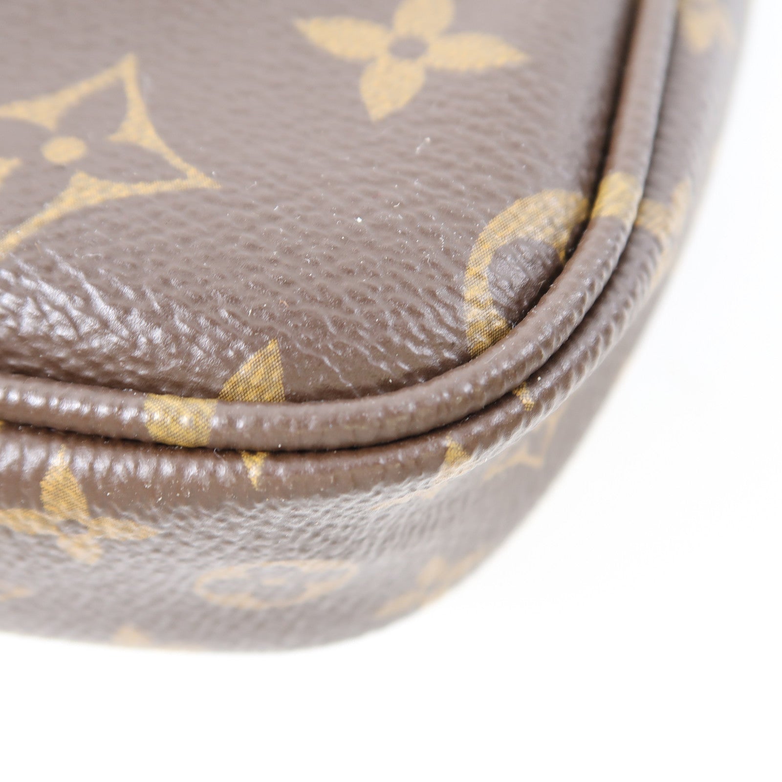 LOUIS VUITTON Monogram POCHETTE ACCESSOILES 金扣肩背袋啡色