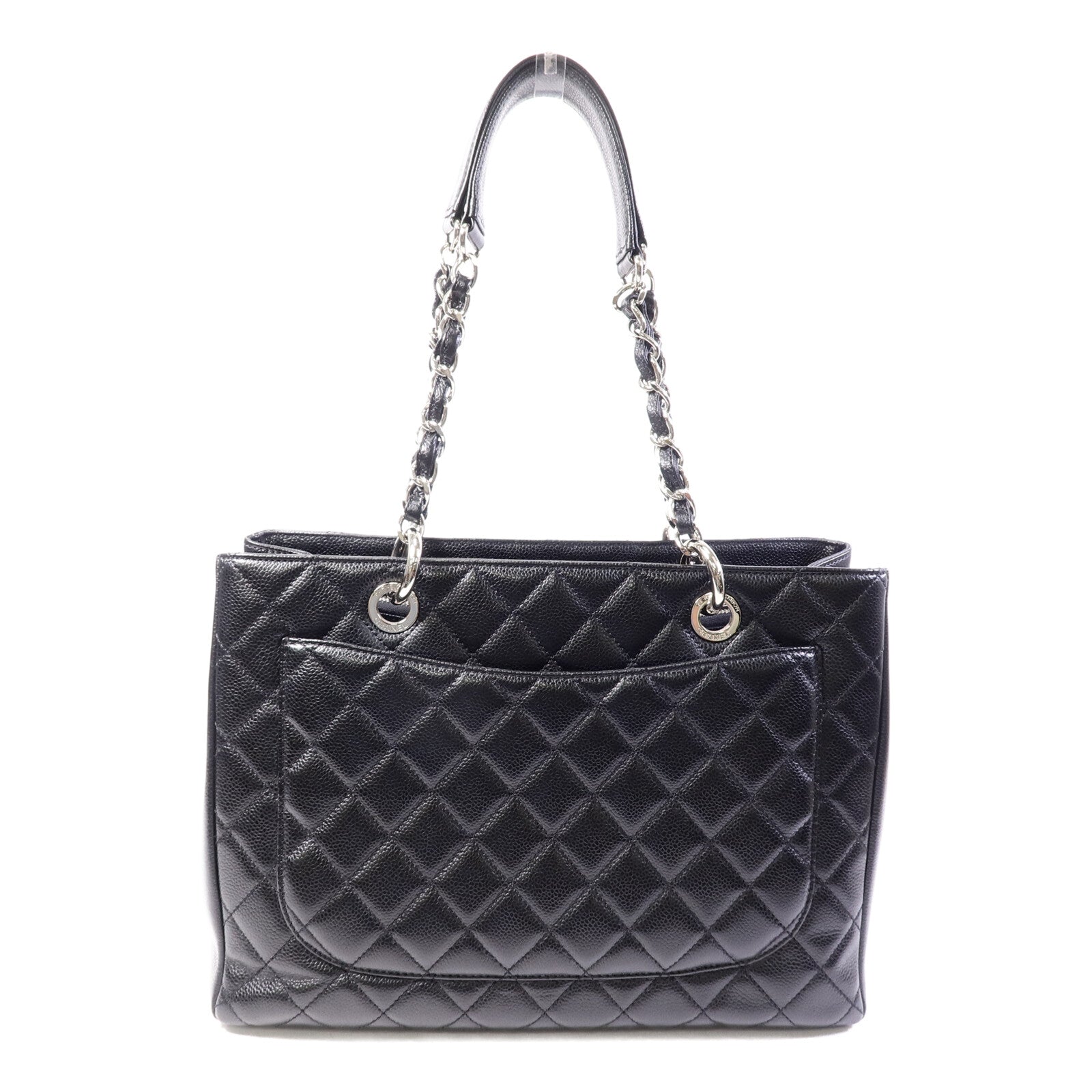 CHANEL 牛皮皮革GST Grand Shopping Tote Bag鏈帶肩背袋