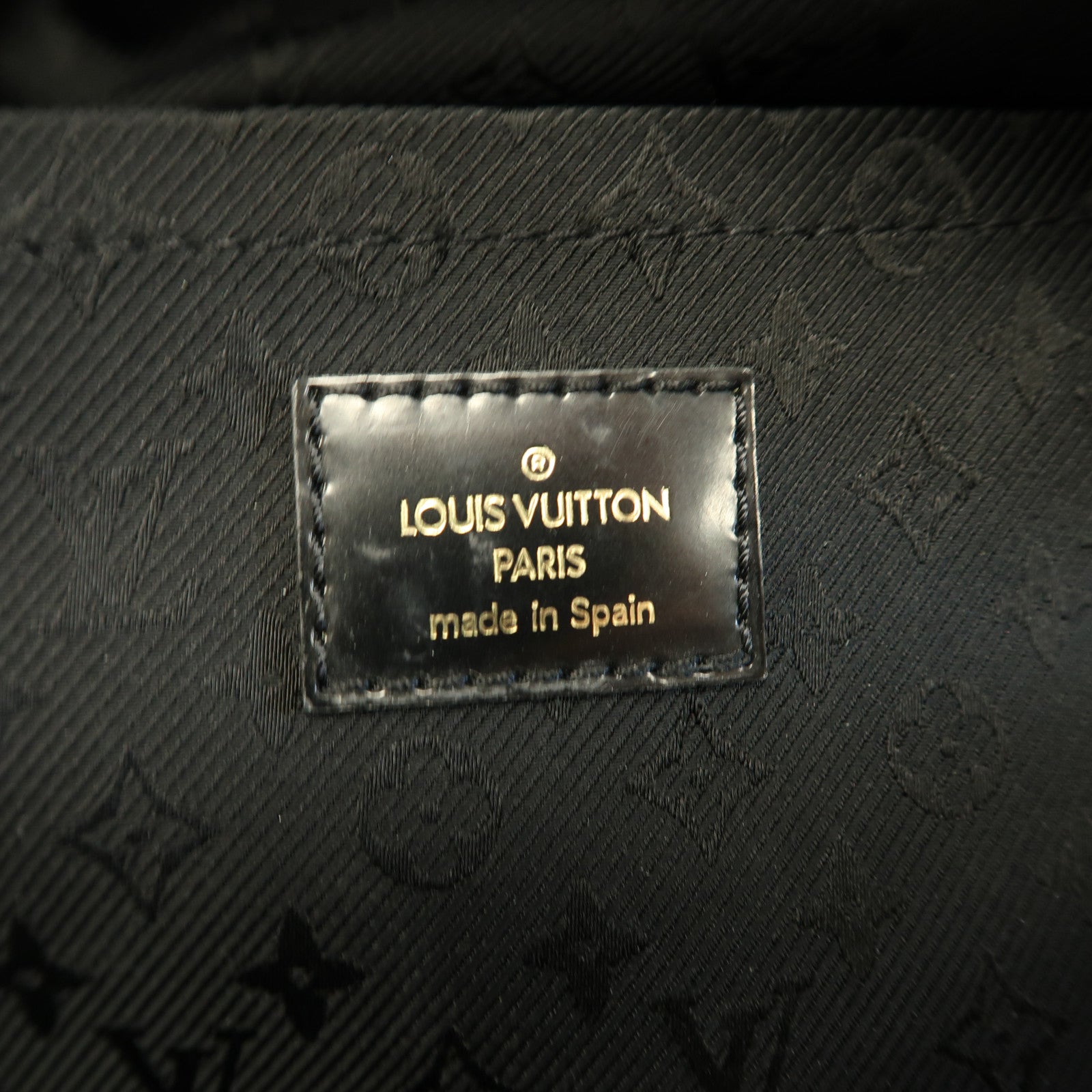LOUIS VUITTON 絨面皮革Cruise Stamp Bag金扣手挽袋灰色