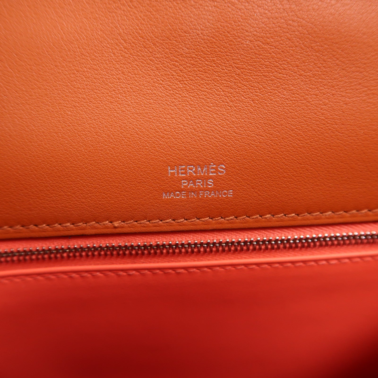 HERMES Toile H帆布/Swift皮革Kelly 25銀扣手挽肩背兩用袋Cuivre