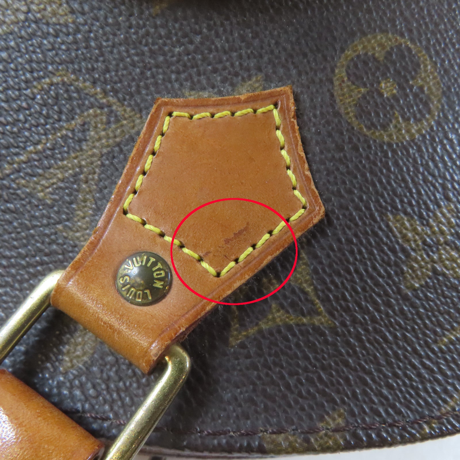 LOUIS VUITTON Monogram Elipse PM金扣手挽袋啡色