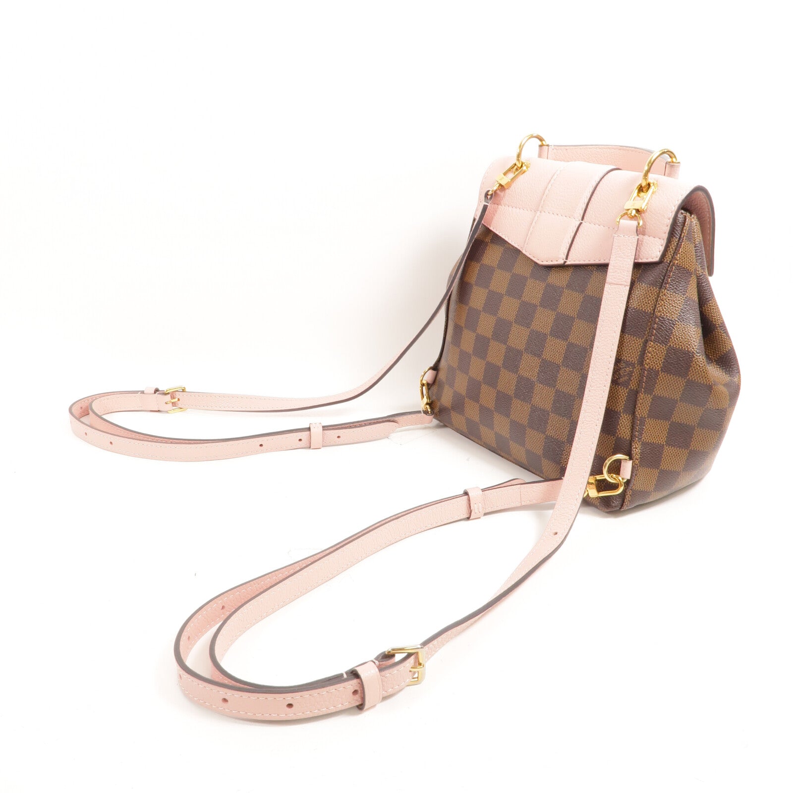 LOUIS VUITTON Damier Ebene Clapton Backpack金扣背包